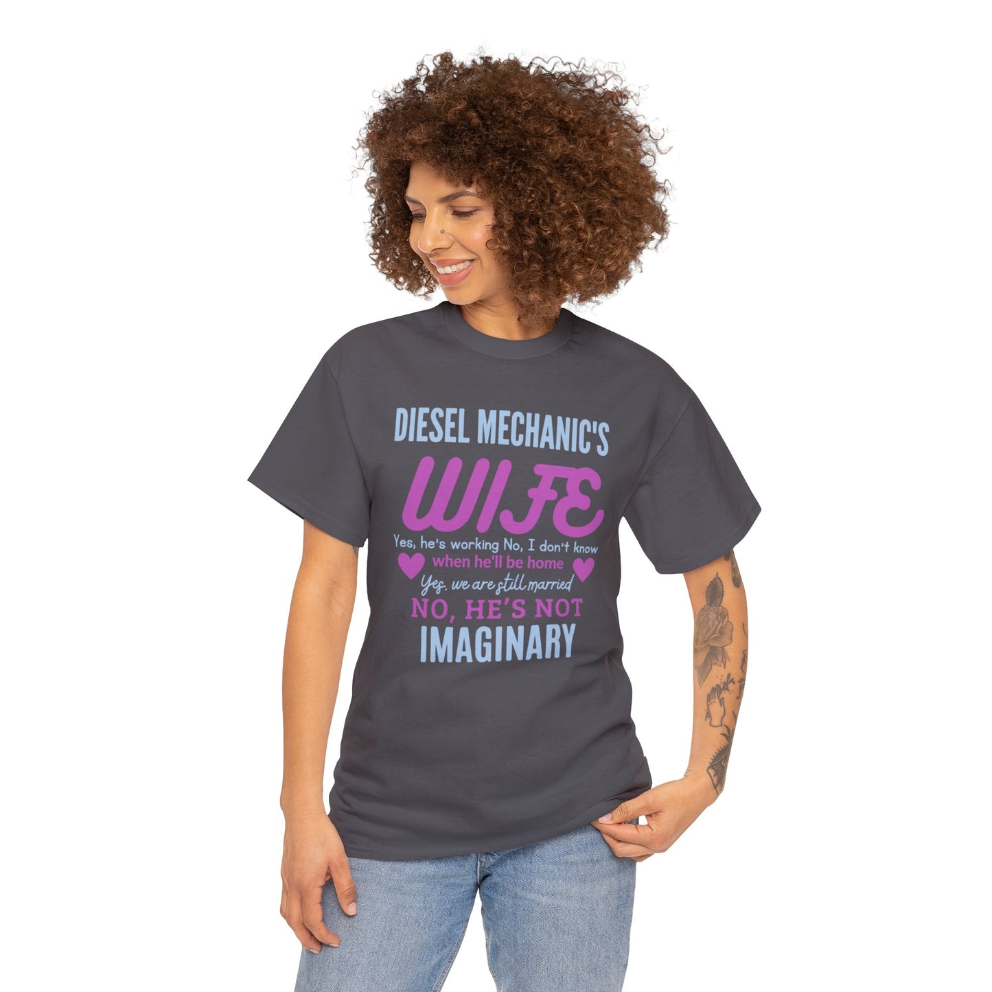 Diesel Mechanics Wife Unisex Heavy Cotton Tee