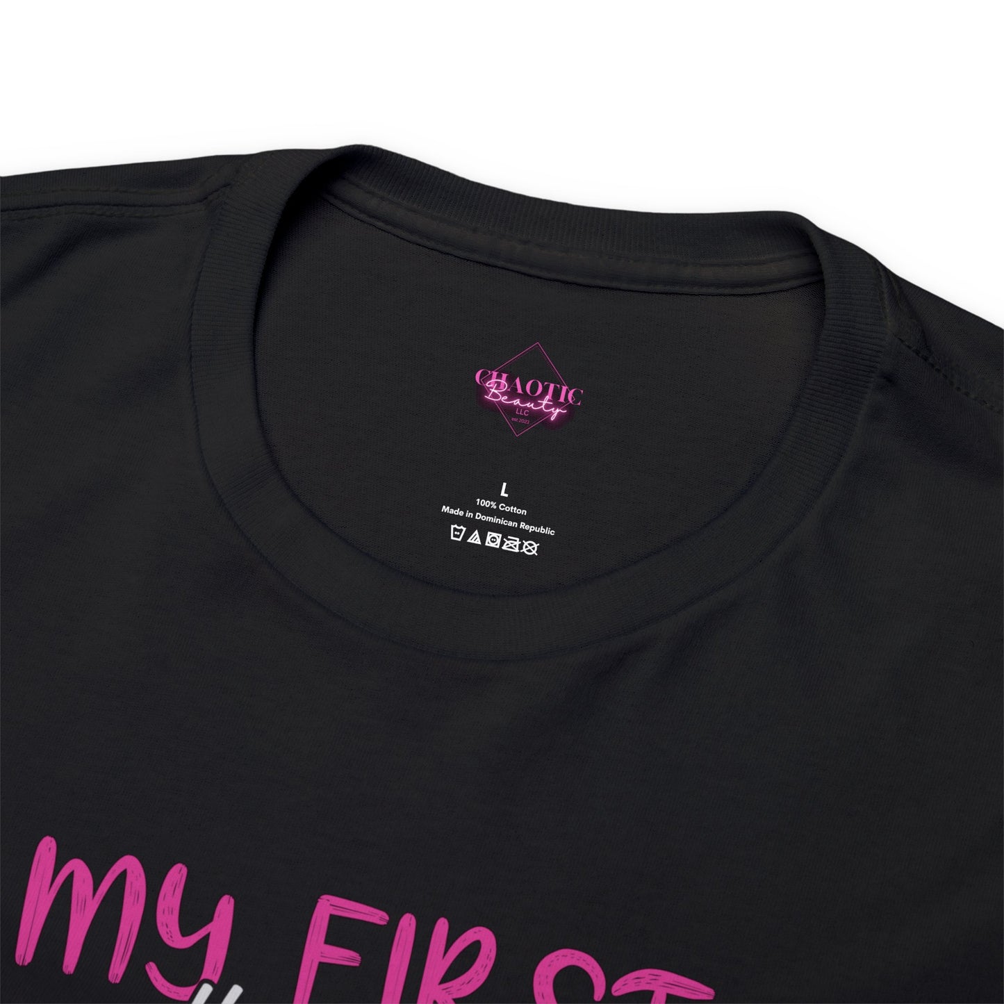 My 1st Mothers Day as a Mom Pink & Blue Unisex Heavy Cotton Tee