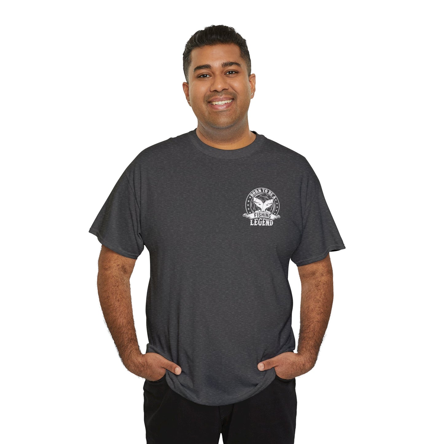 Born To Be A Fishing Legend Unisex Heavy Cotton Tee