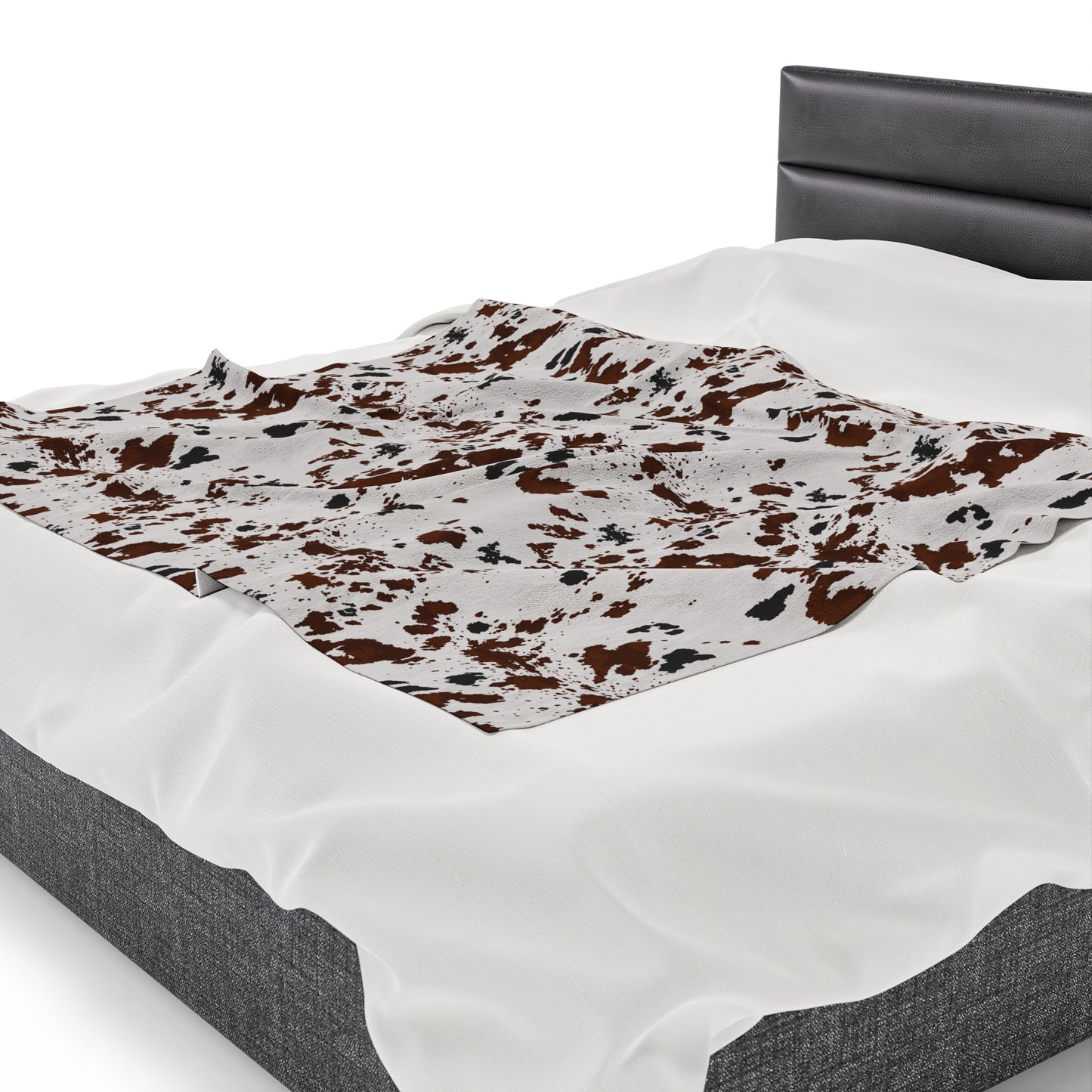 Cowhide print Velveteen Plush Blanket