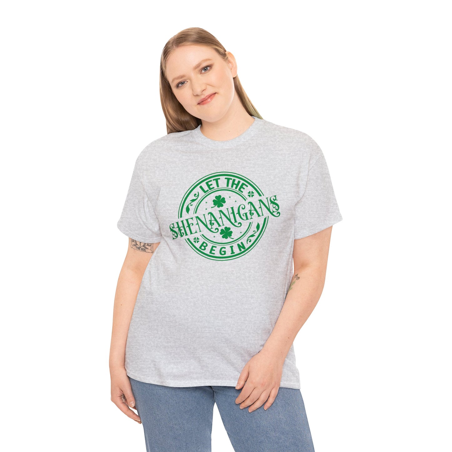 Let the Shenanigans Begin St Patricks Day Unisex Heavy Cotton Tee