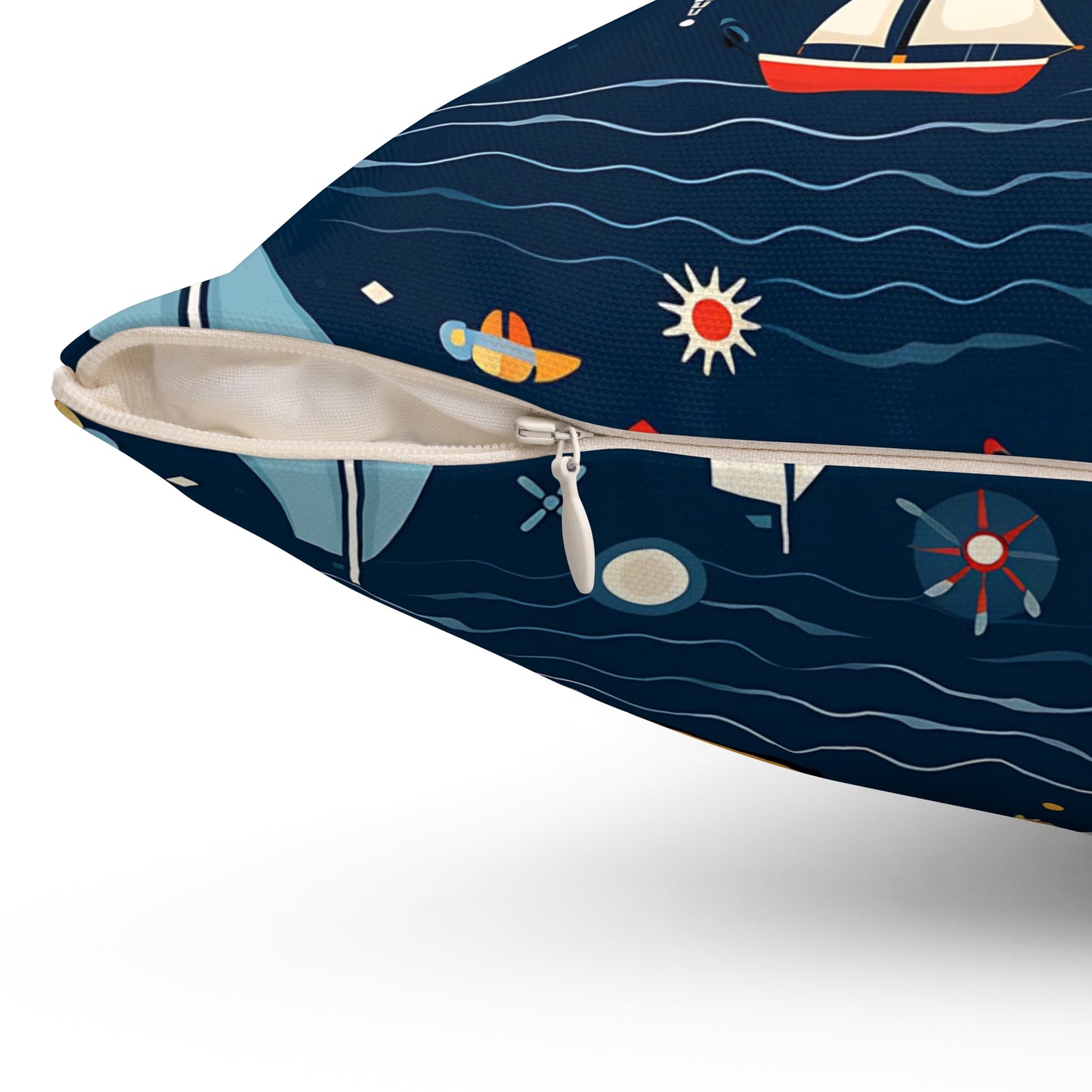 Nautical Polyester Square Pillow