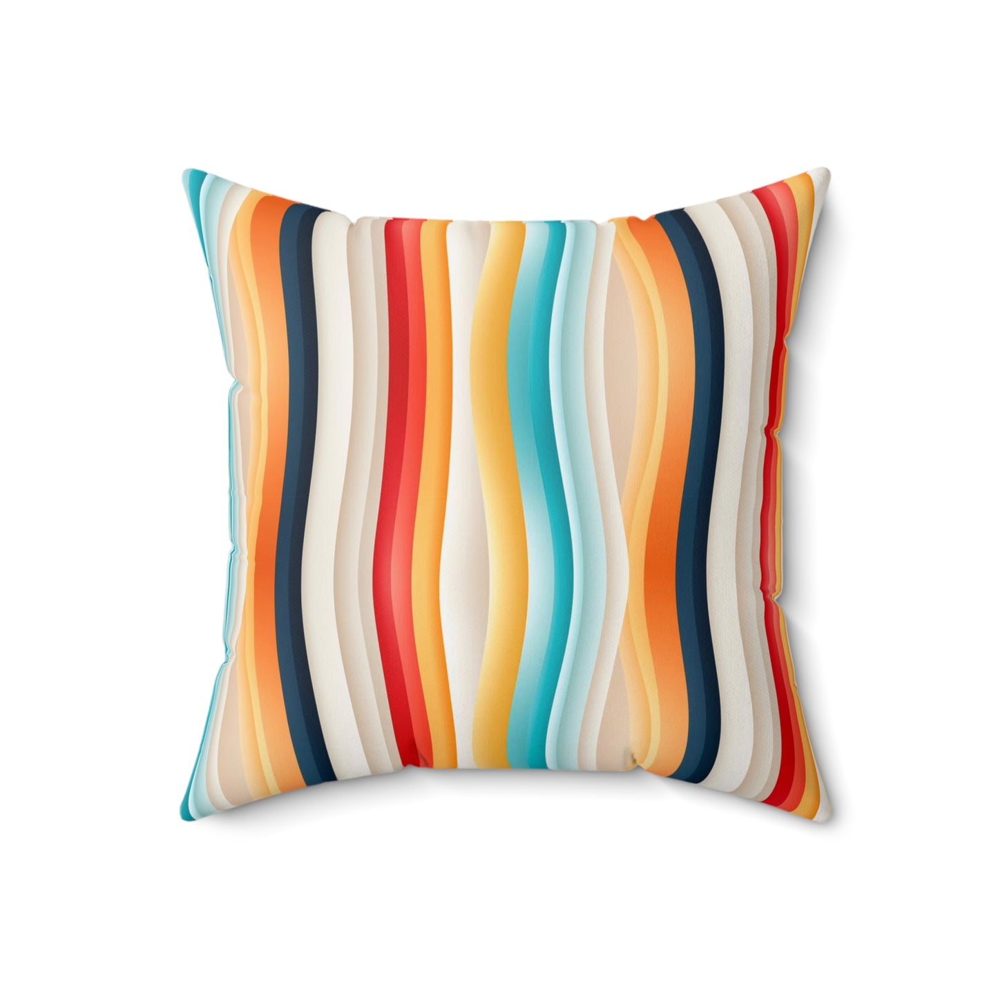 Color wave Fusion Spun Polyester Square Pillow