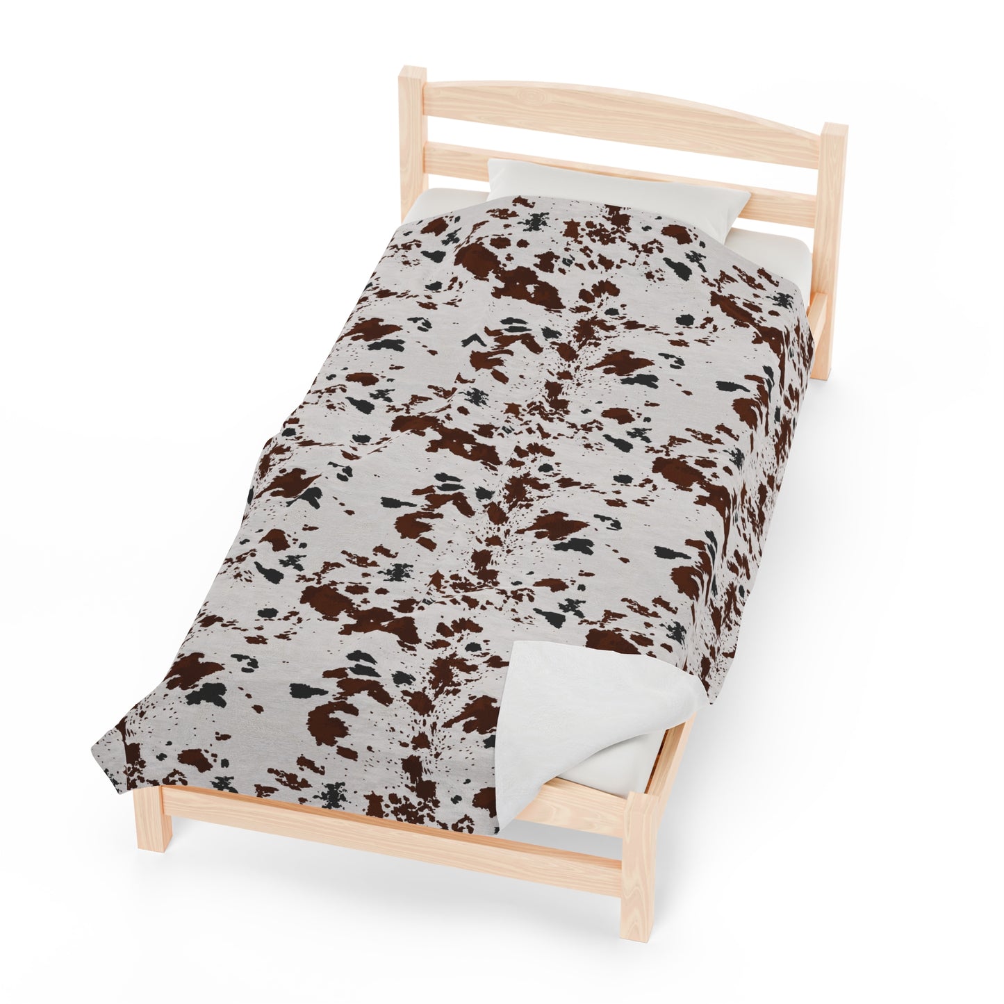 Cowhide print Velveteen Plush Blanket