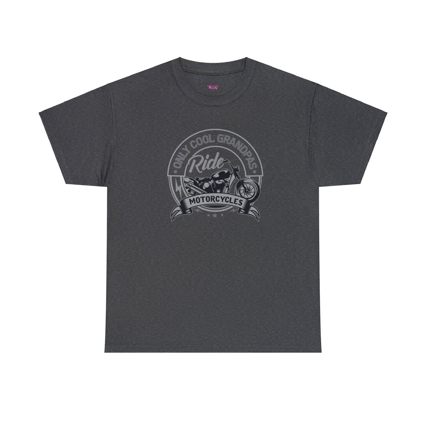 Only Cool Grandpas Ride Motorcycles Unisex Heavy Cotton Tee