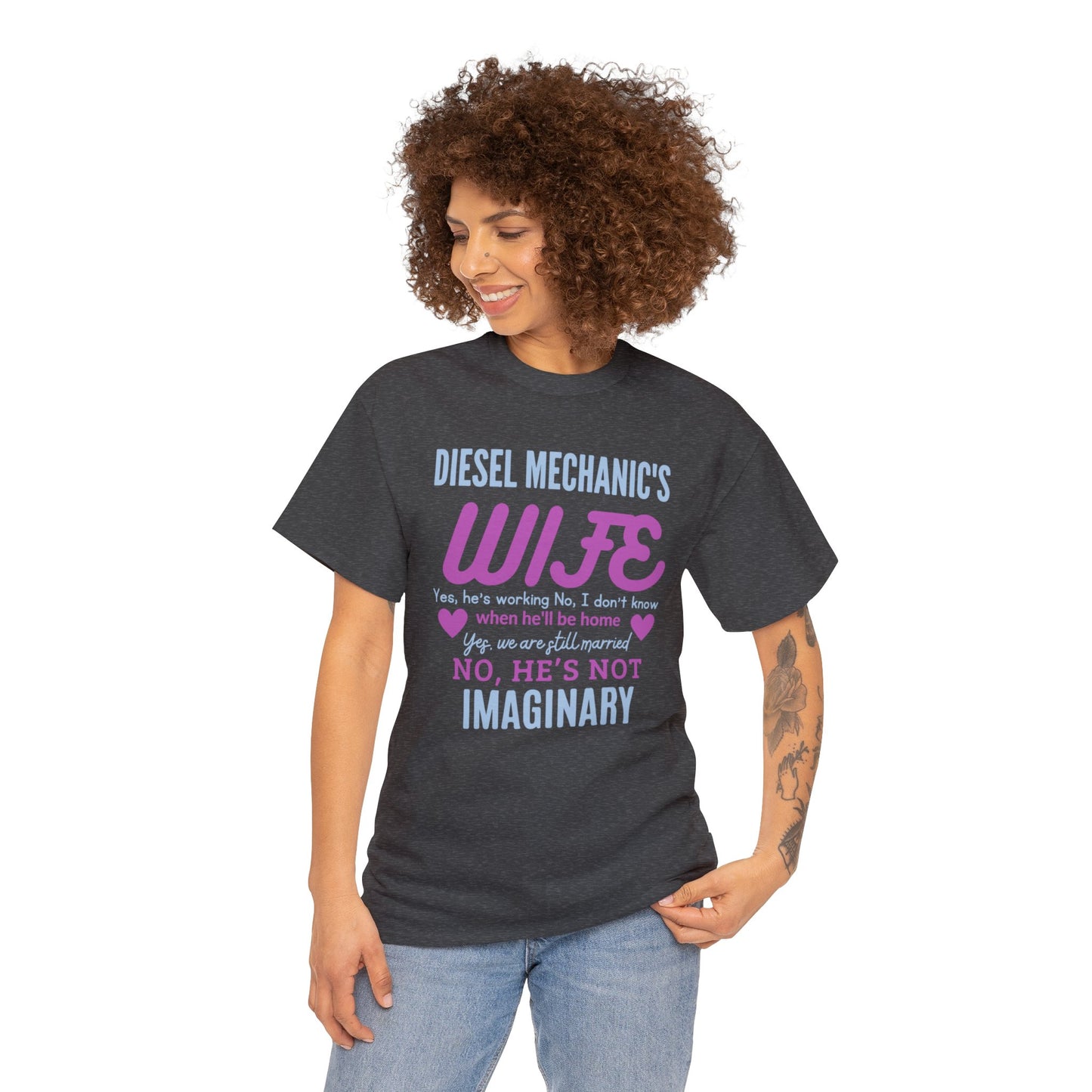 Diesel Mechanics Wife Unisex Heavy Cotton Tee