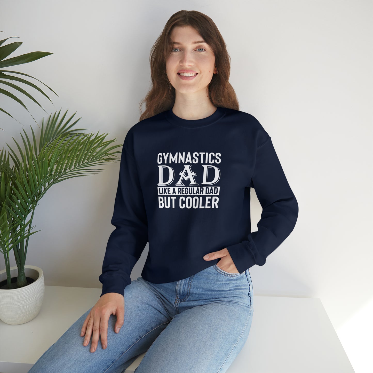 Gymnastics Dad like Regular Dad but Cooler Unisex Heavy Blend™ Crewneck Sweatshirt