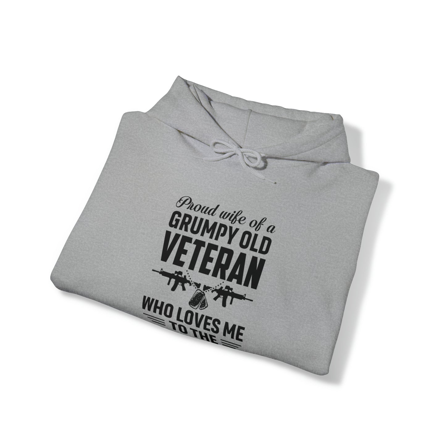 Proud Wife Grumpy Veteran Unisex Heavy Blend™ Hooded Sweatshirt