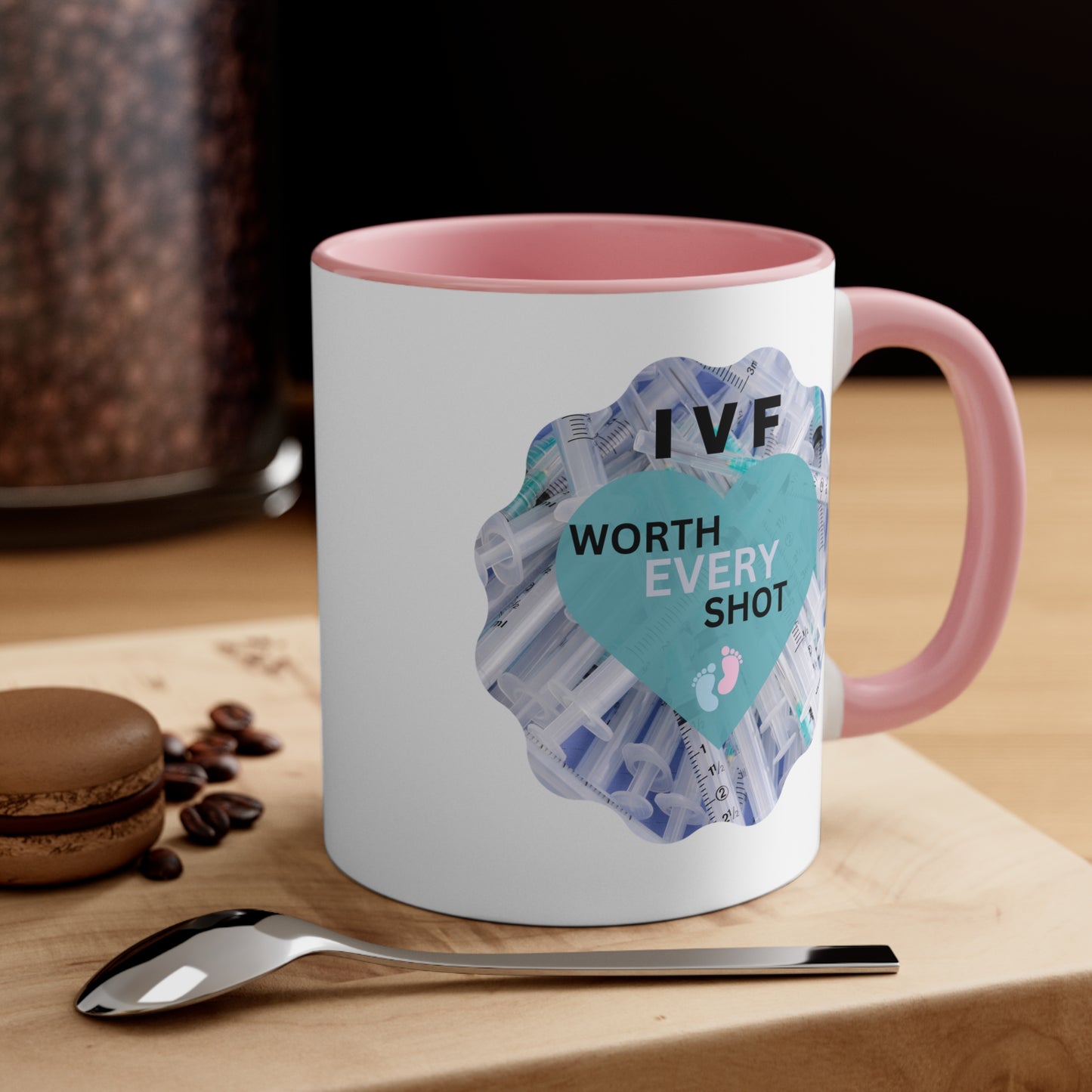 IVF Worth Every Shot Accent Coffee Mug, 11oz