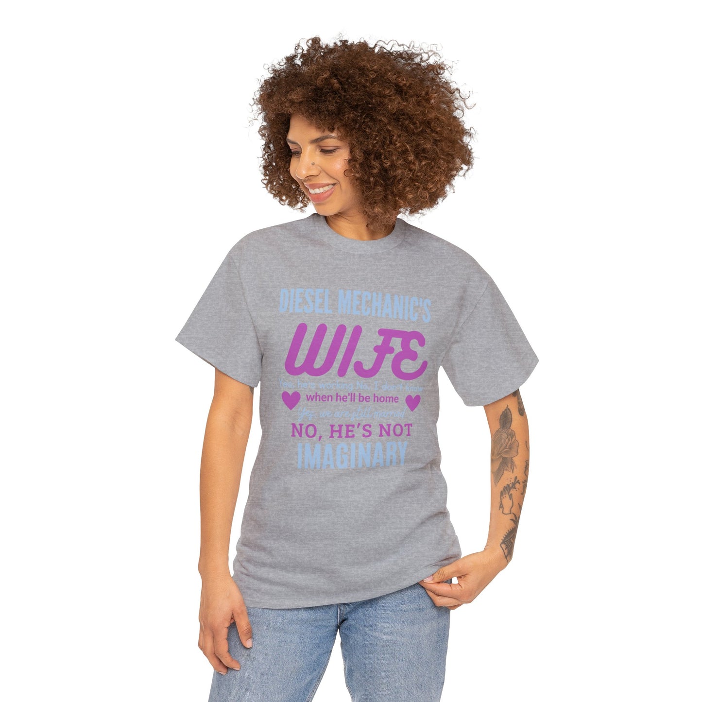 Diesel Mechanics Wife Unisex Heavy Cotton Tee