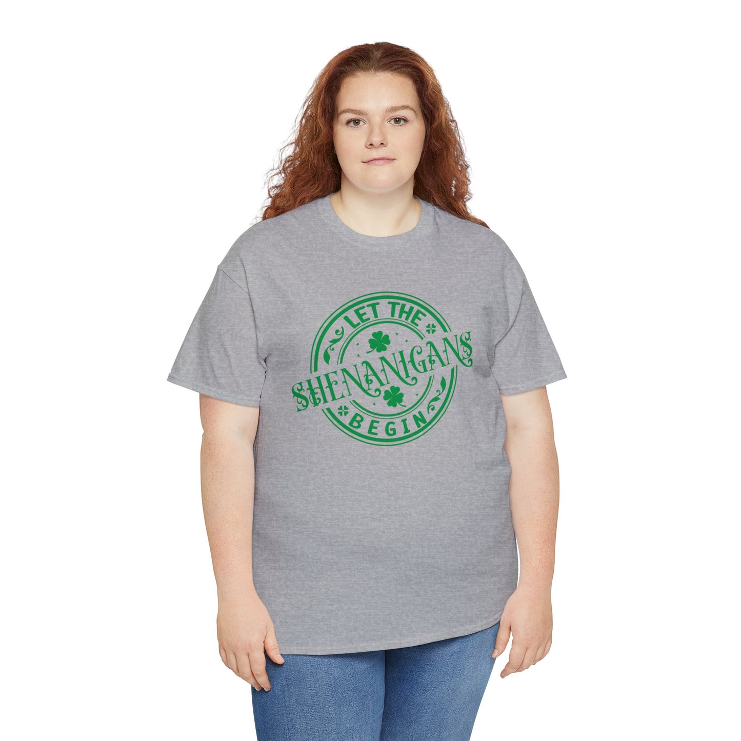 Let the Shenanigans Begin St Patricks Day Unisex Heavy Cotton Tee