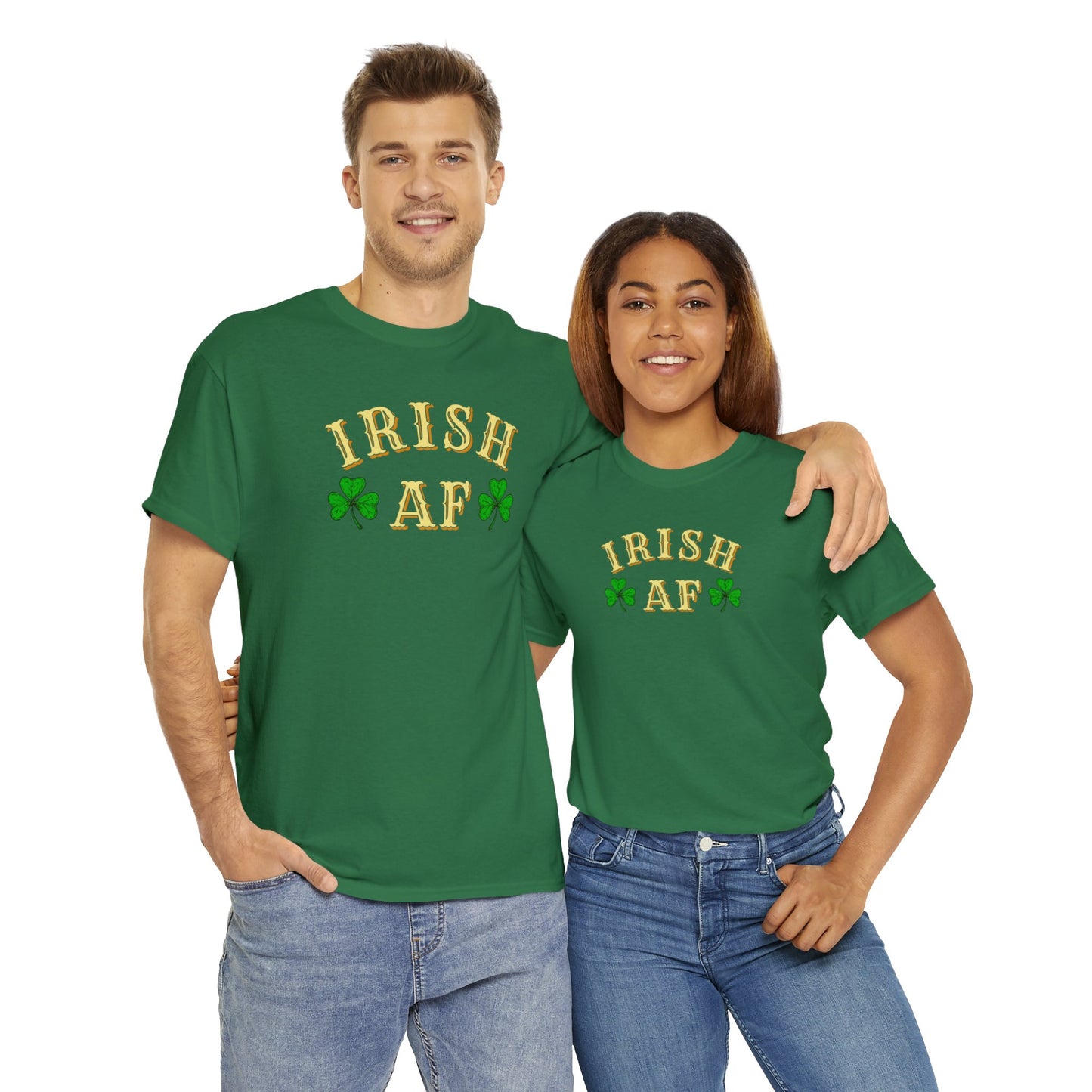 Irish AF St Patricks Day Unisex Heavy Cotton Tee
