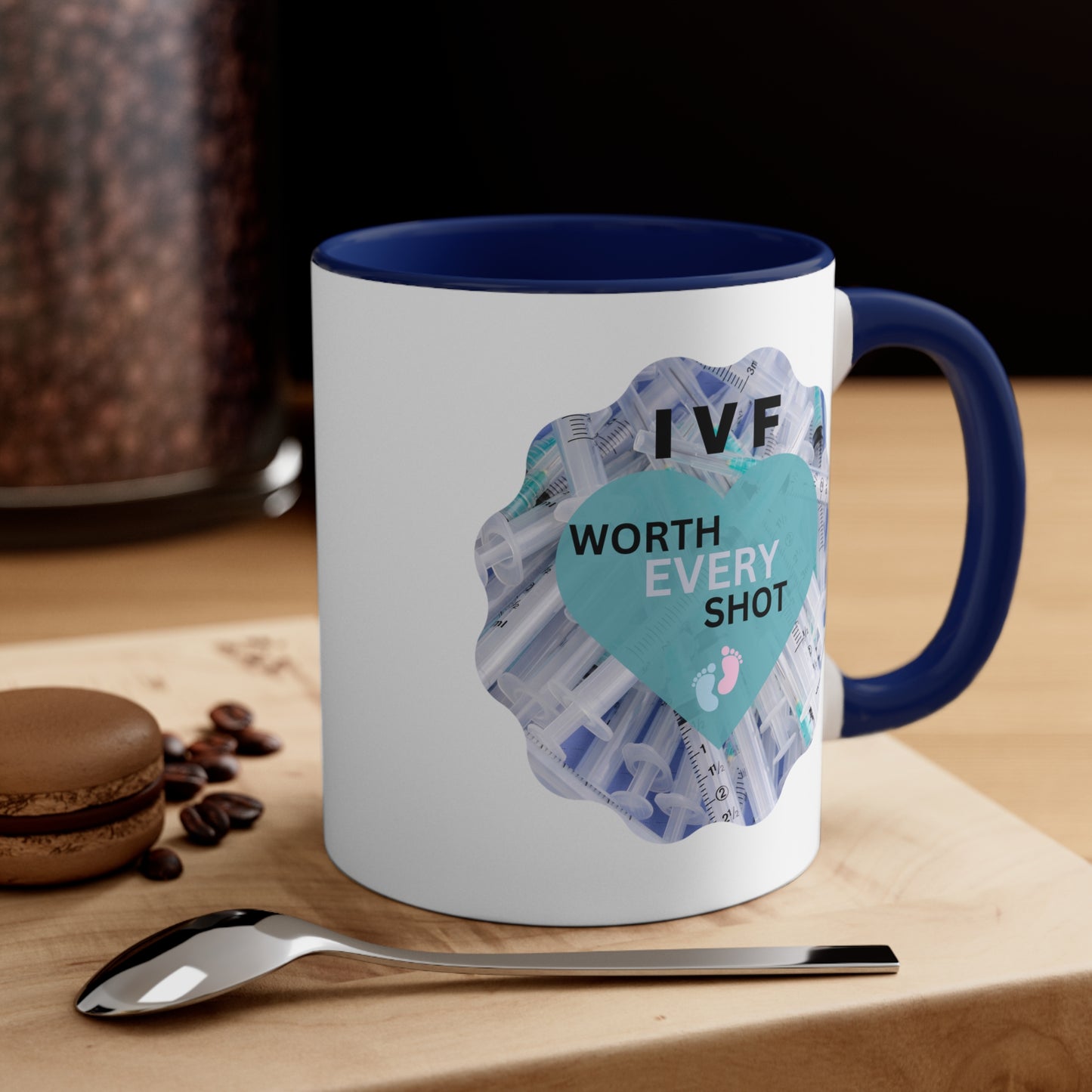 IVF Worth Every Shot Accent Coffee Mug, 11oz