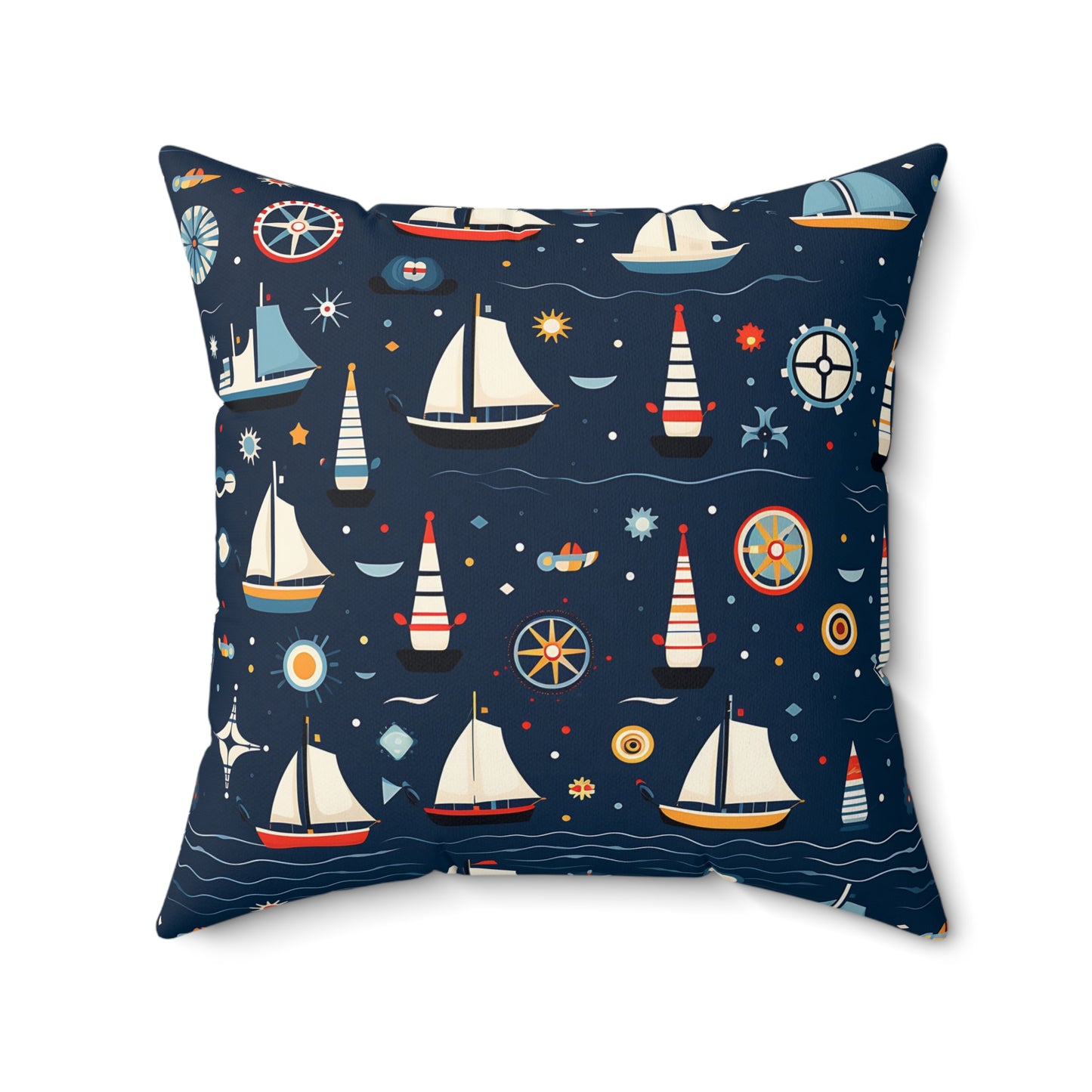 Nautical Polyester Square Pillow