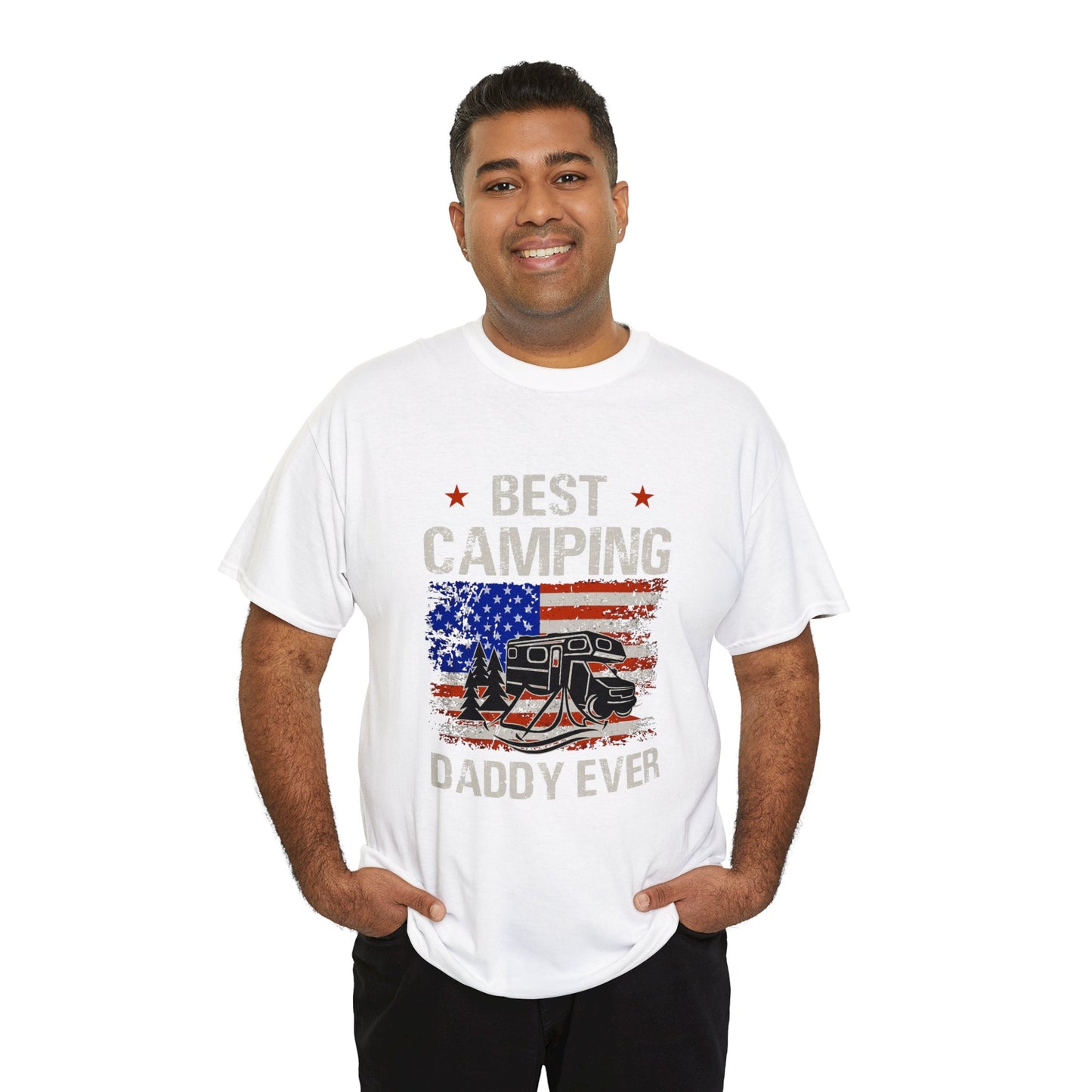 Best Camping Dad Ever Unisex Heavy Cotton Tee