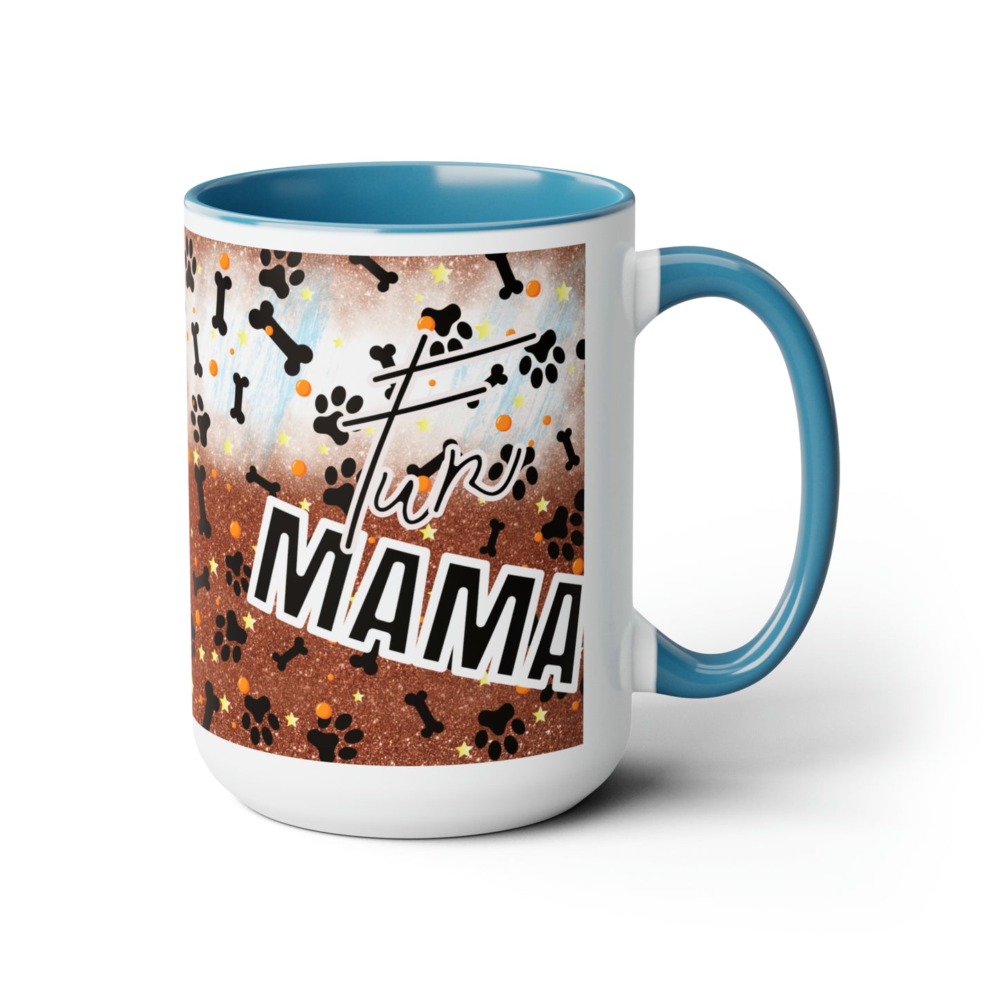 Fur Mama Two-Tone Coffee Mugs, 15oz
