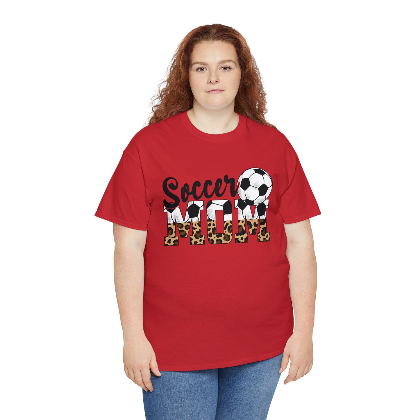Soccer MOM Leopard print Unisex Heavy Cotton Tee
