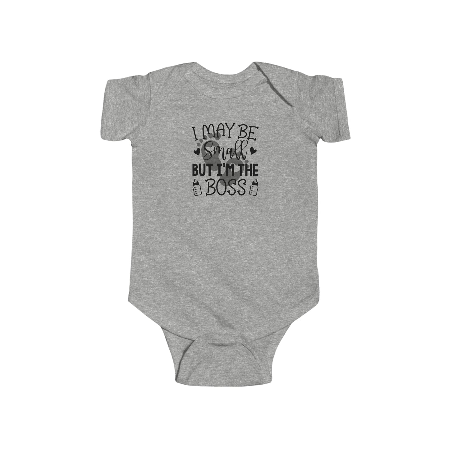 I May Be Small but Im the Boss Infant Fine Jersey Bodysuit