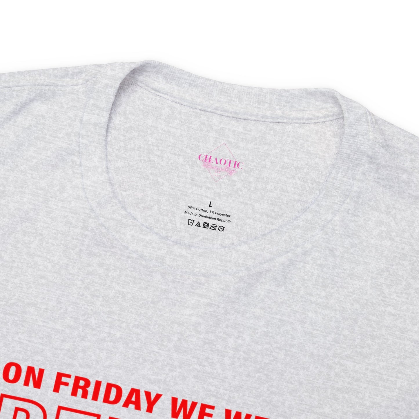 I Wear R.E.D. on Fridays Unisex Heavy Cotton Tee