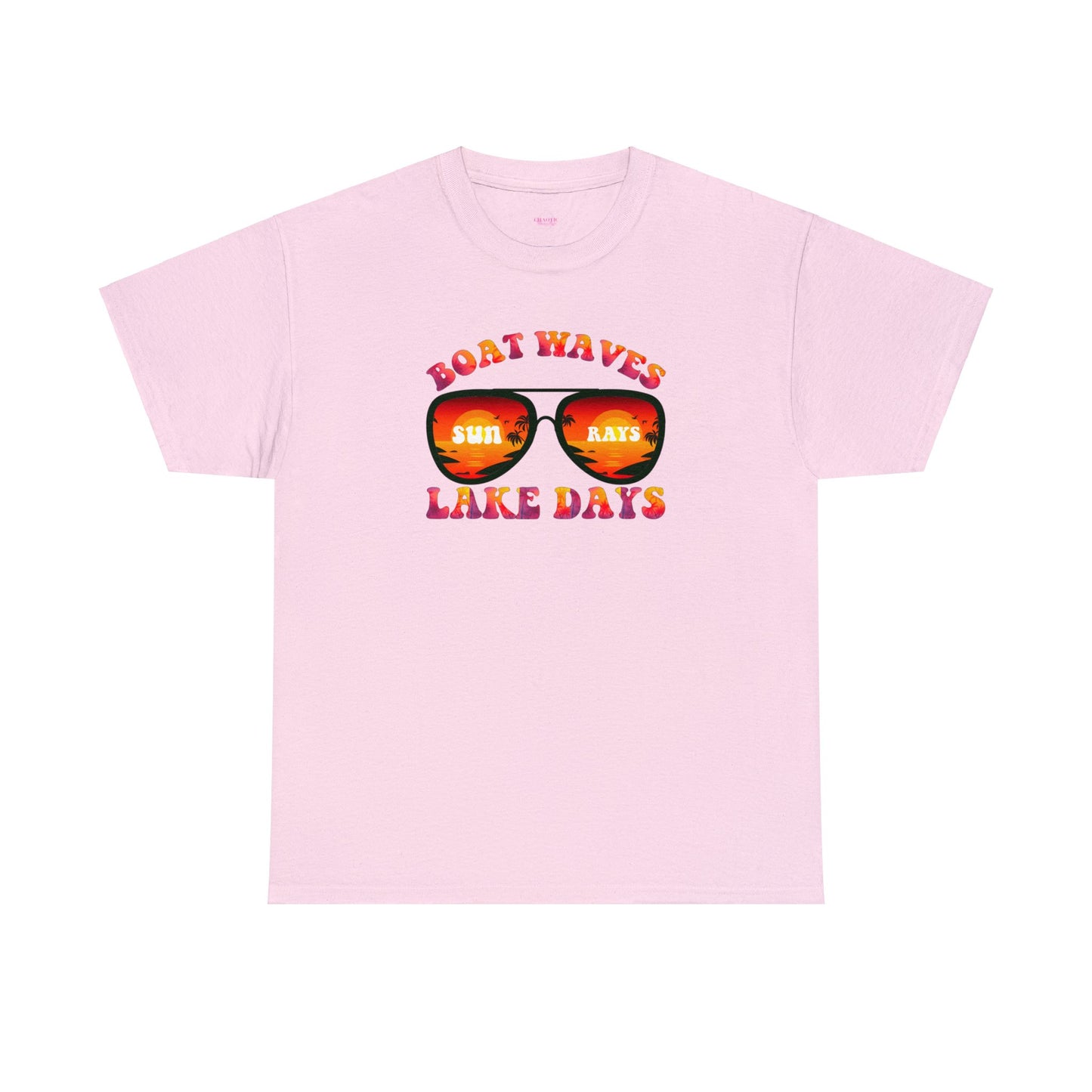 BEACH WAVES LAKE DAYS Unisex Heavy Cotton Tee