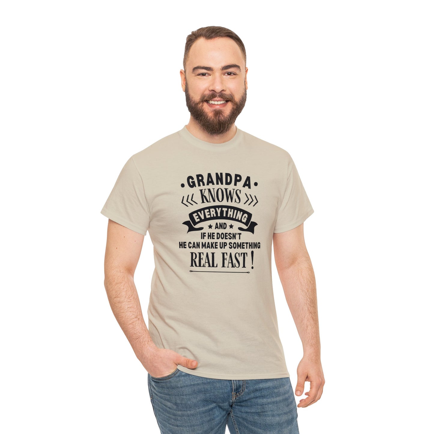 Grandpa Knows Everything Unisex Heavy Cotton Tee