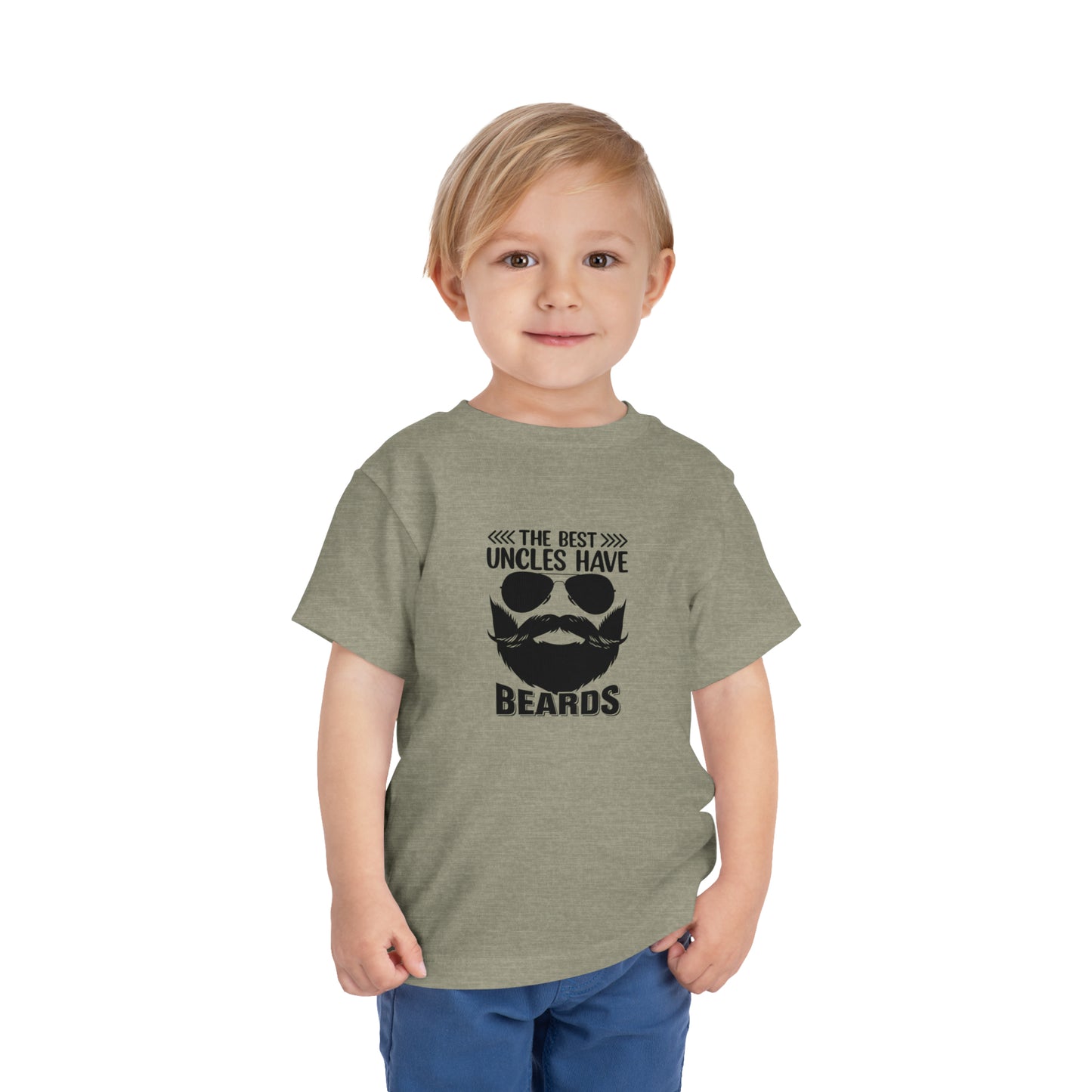 The Best Uncles Have Beards Toddler Short Sleeve Tee