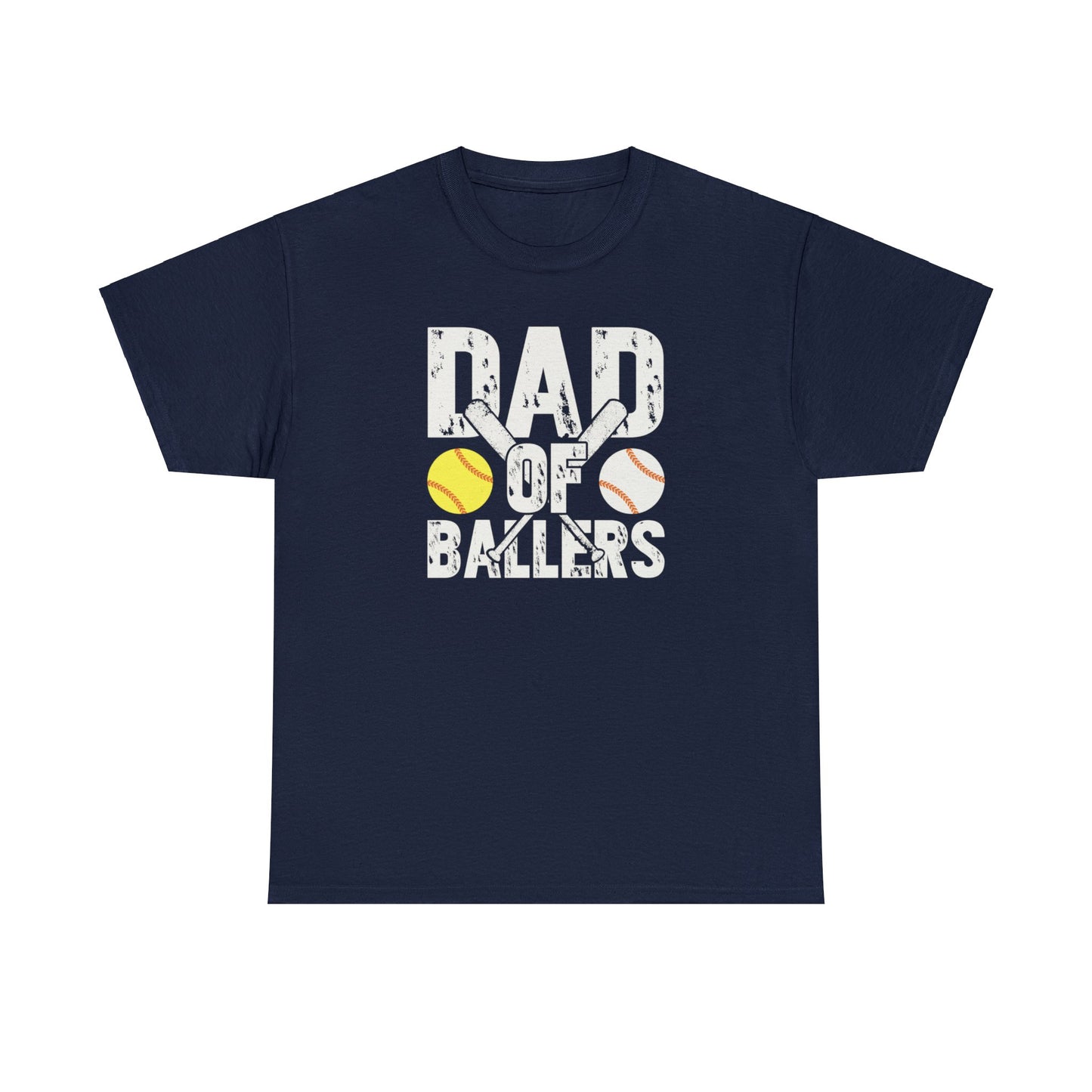 Dad of Ballers baseball shirt Unisex Heavy Cotton Tee