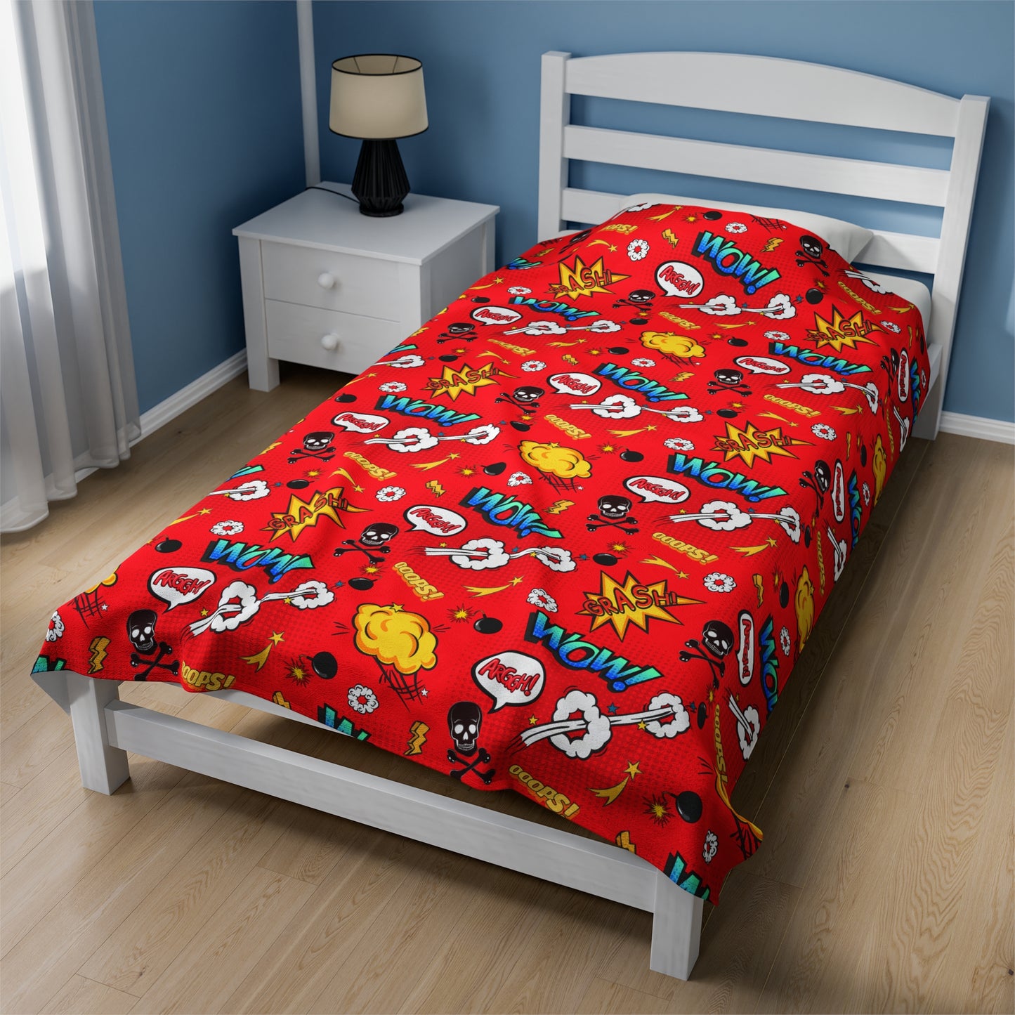 Superhero Inspired Velveteen Plush Blanket
