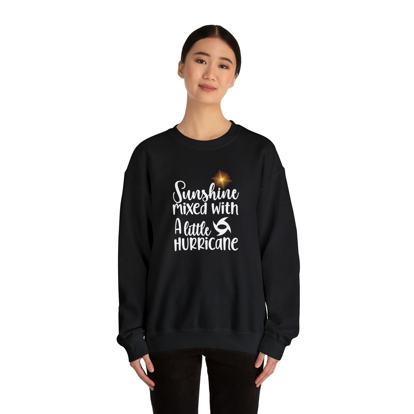 Sunshine Mixed with a Little Hurricane Unisex Heavy Blend™ Crewneck Sweatshirt