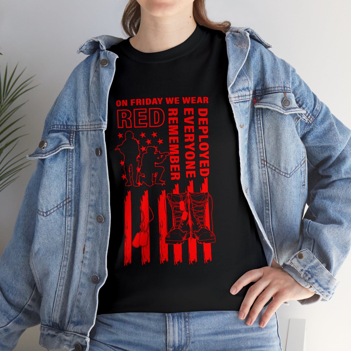 I Wear R.E.D. on Fridays Unisex Heavy Cotton Tee