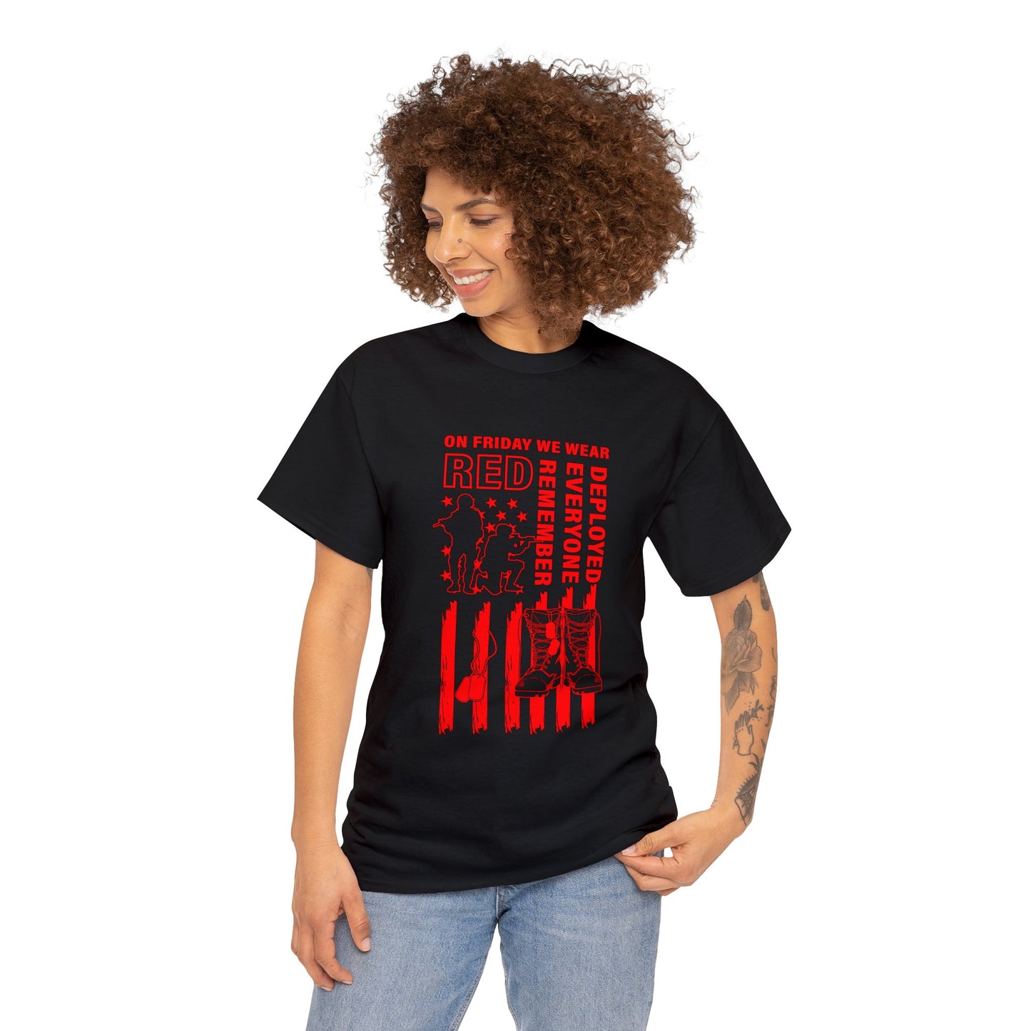 I Wear R.E.D. on Fridays Unisex Heavy Cotton Tee