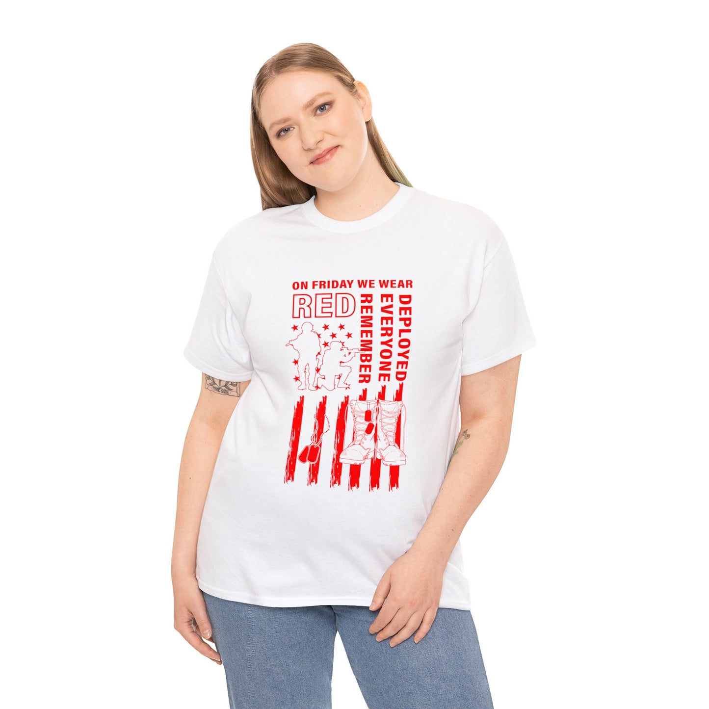 I Wear R.E.D. on Fridays Unisex Heavy Cotton Tee