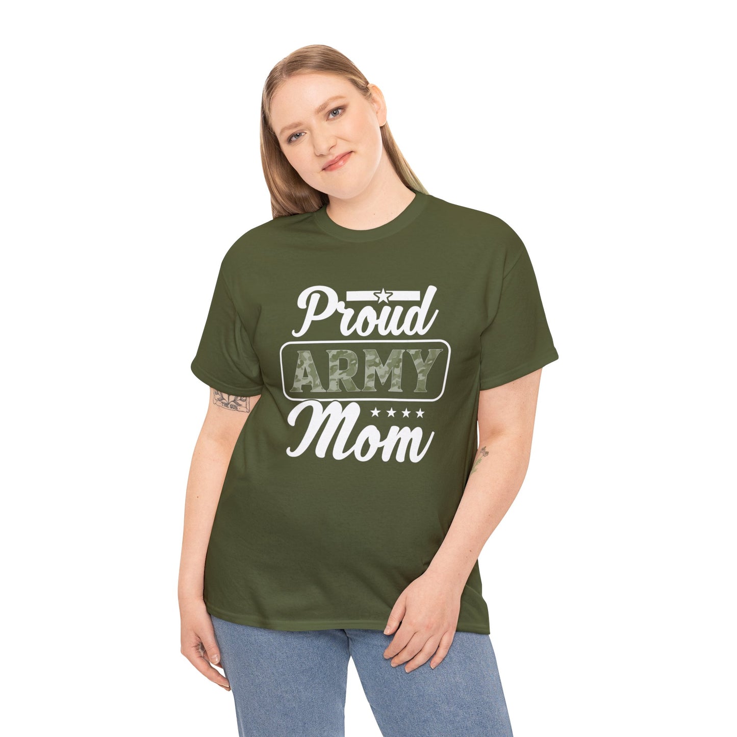 Proud ARMY Mom Unisex Heavy Cotton Tee