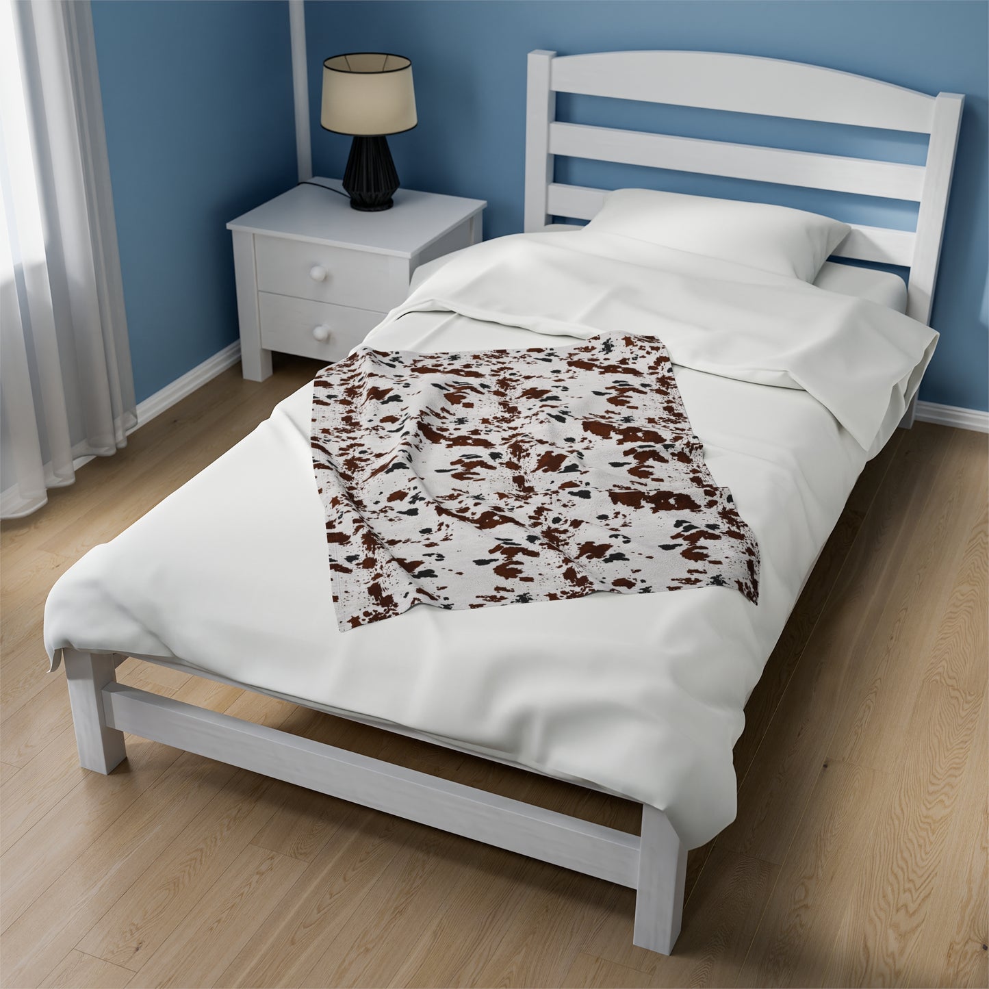 Cowhide print Velveteen Plush Blanket