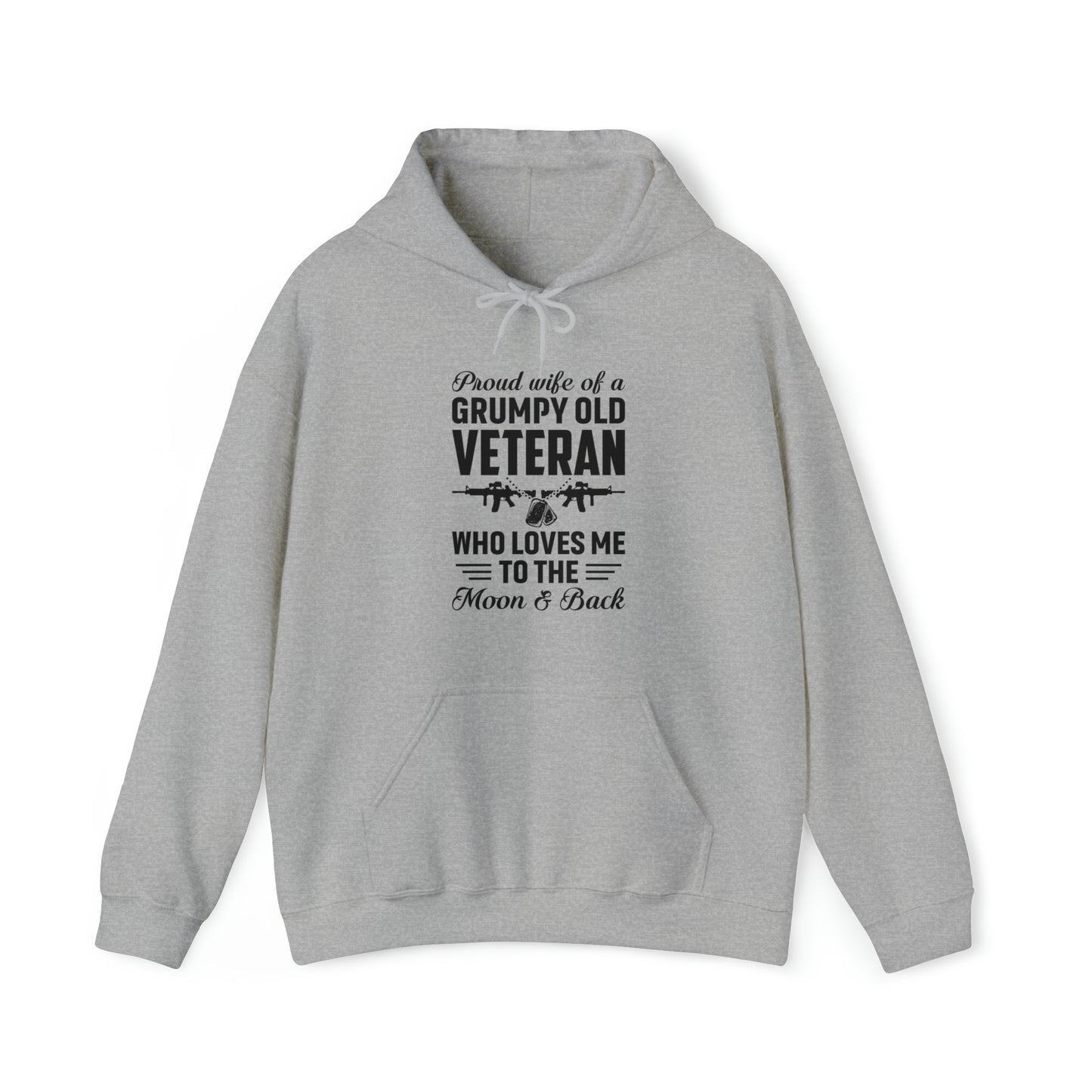 Proud Wife Grumpy Veteran Unisex Heavy Blend™ Hooded Sweatshirt