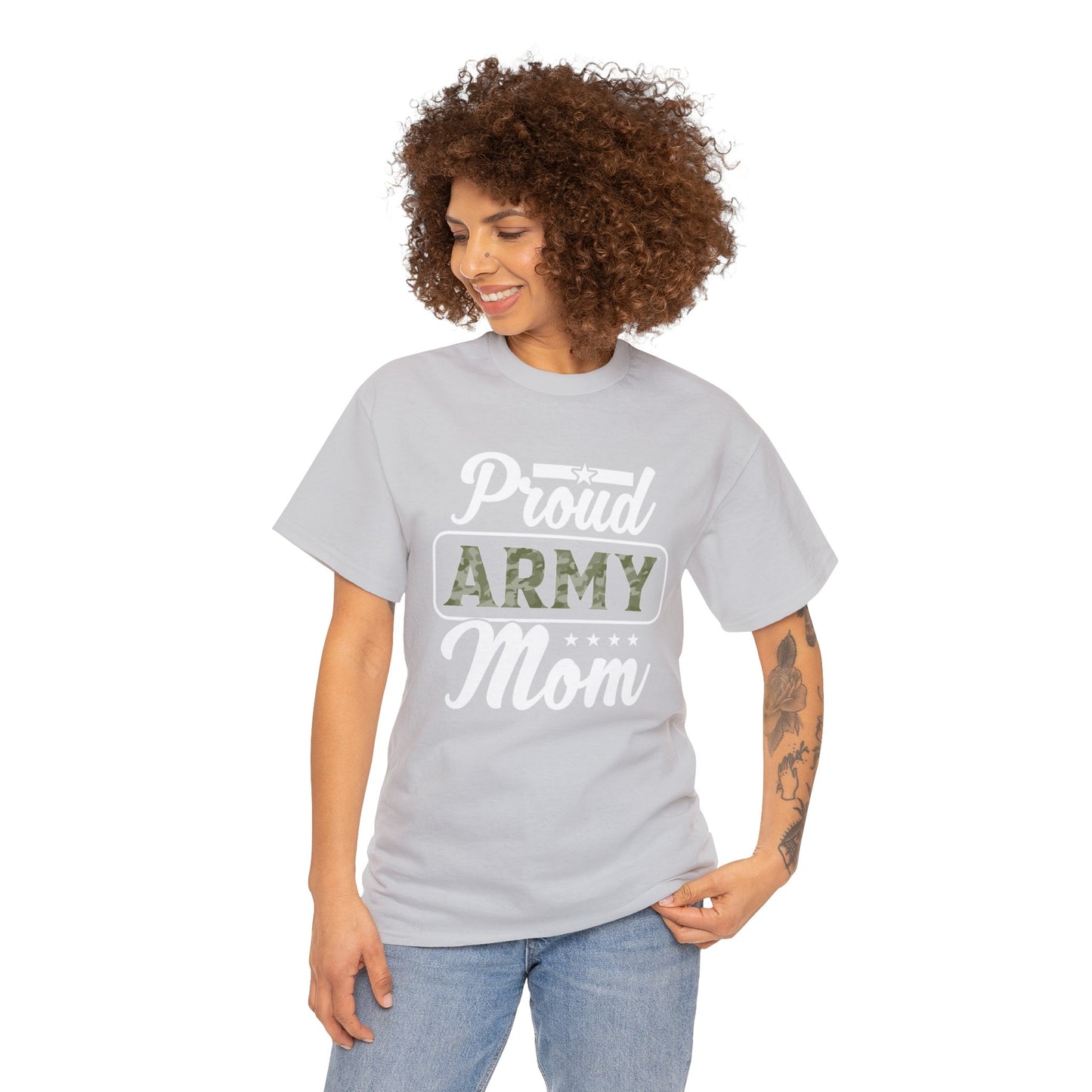 Proud ARMY Mom Unisex Heavy Cotton Tee