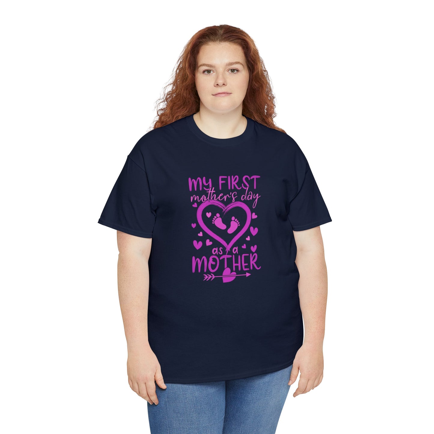 My 1st Mothers Day as a Mom Pink Unisex Heavy Cotton Tee