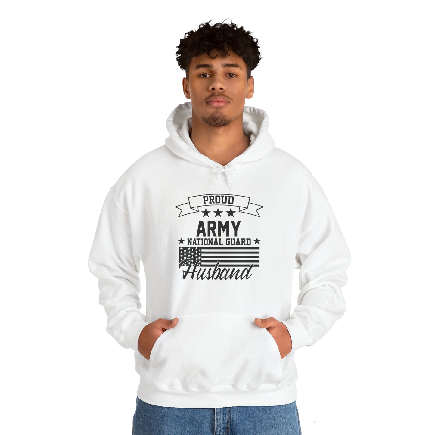 Proud Army National Guard Husband Unisex Heavy Blend™ Hooded Sweatshirt