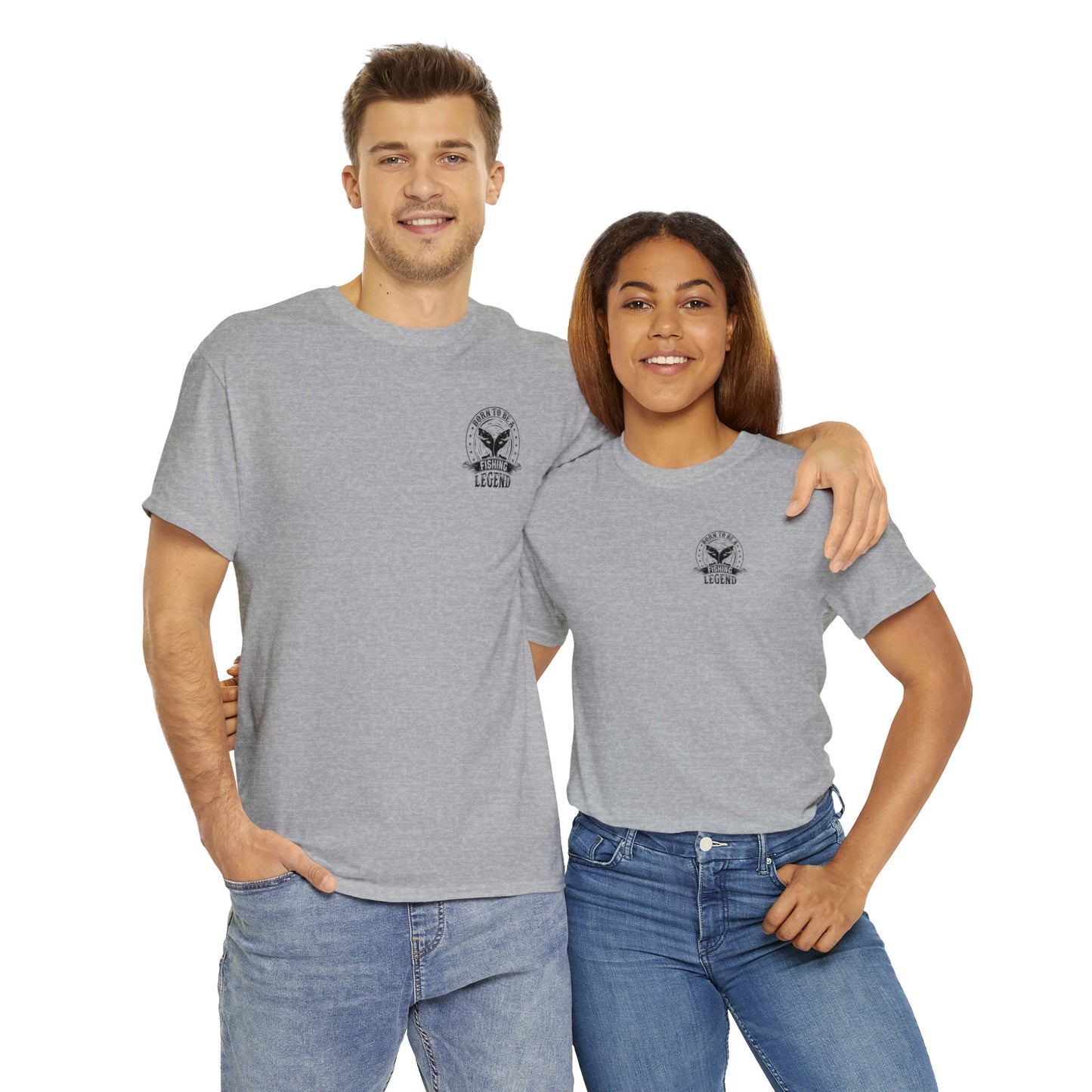 Born To Be A Fishing Legend Unisex Heavy Cotton Tee