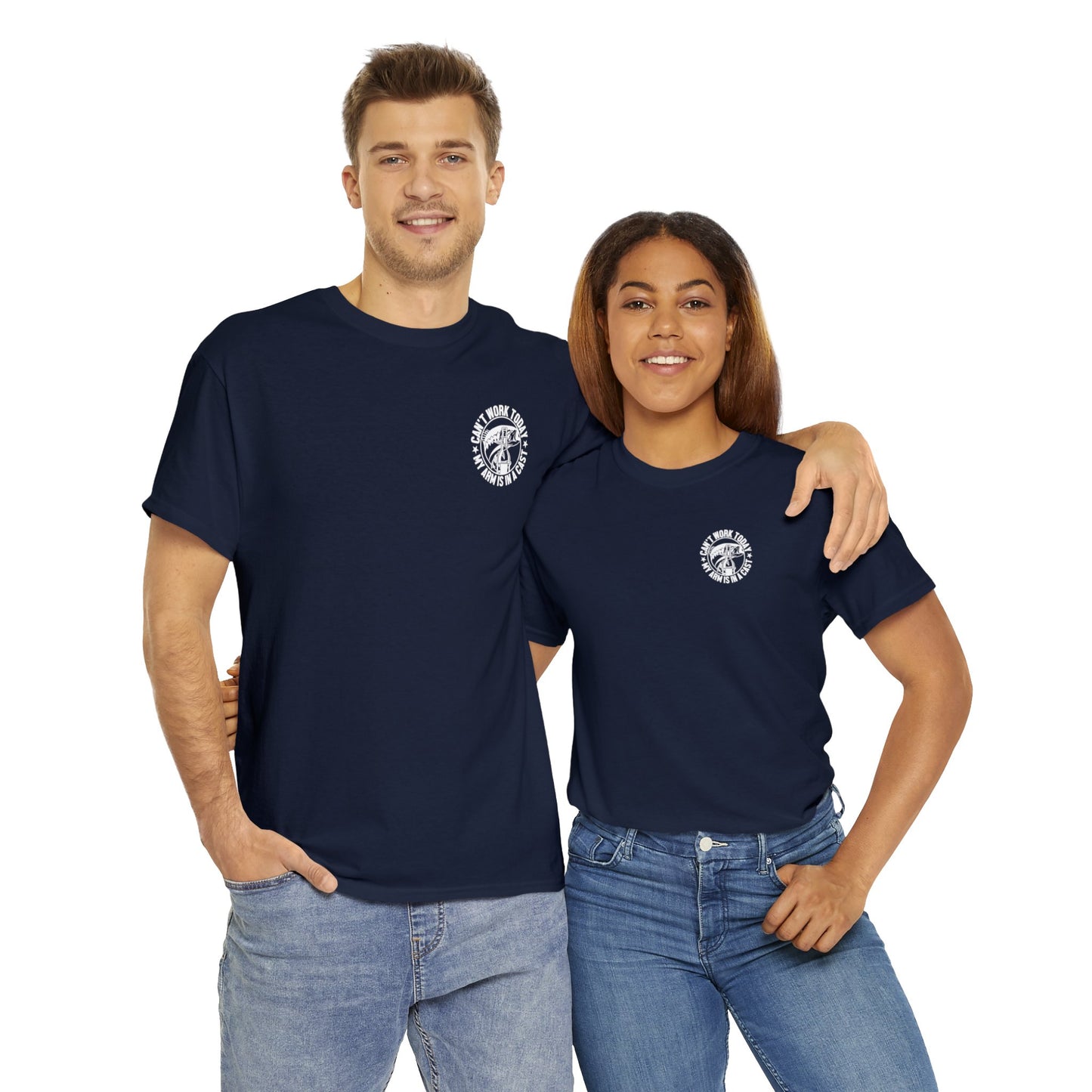 Cant Work Today My Arm Is In A Cast Unisex Heavy Cotton Tee