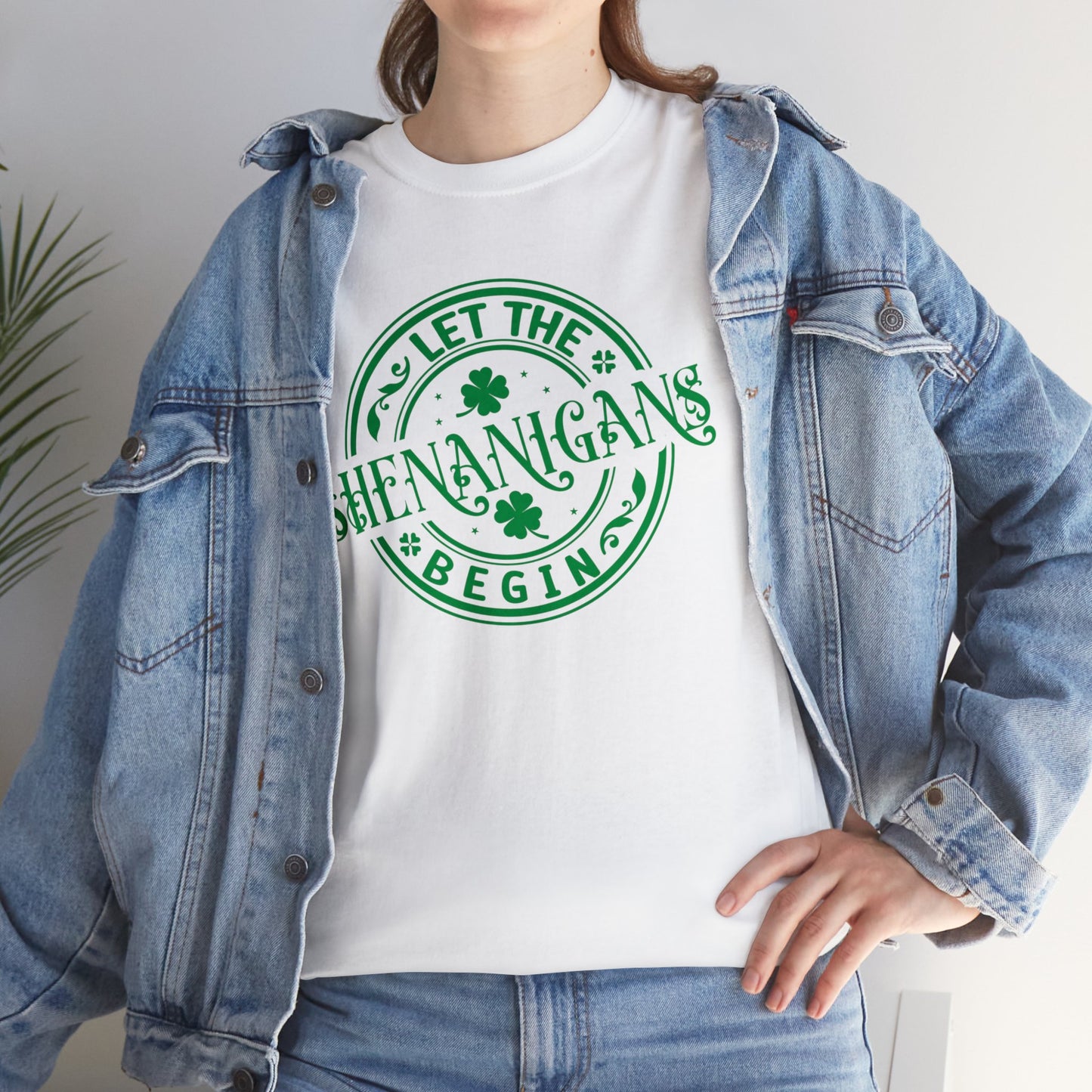 Let the Shenanigans Begin St Patricks Day Unisex Heavy Cotton Tee