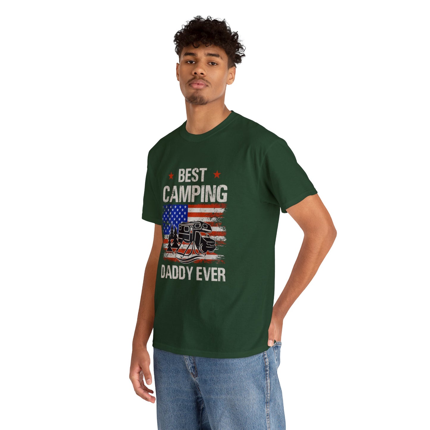 Best Camping Dad Ever Unisex Heavy Cotton Tee
