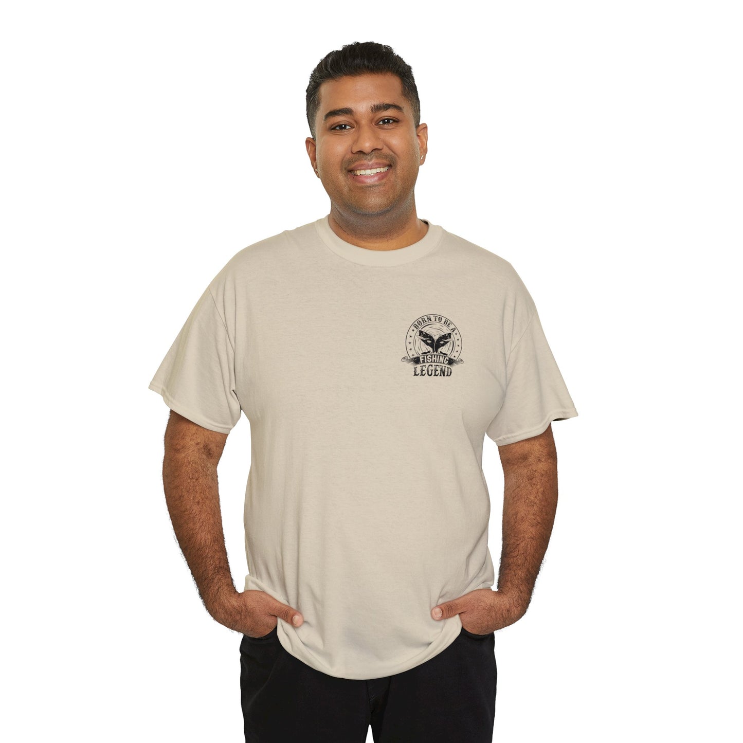 Born To Be A Fishing Legend Unisex Heavy Cotton Tee