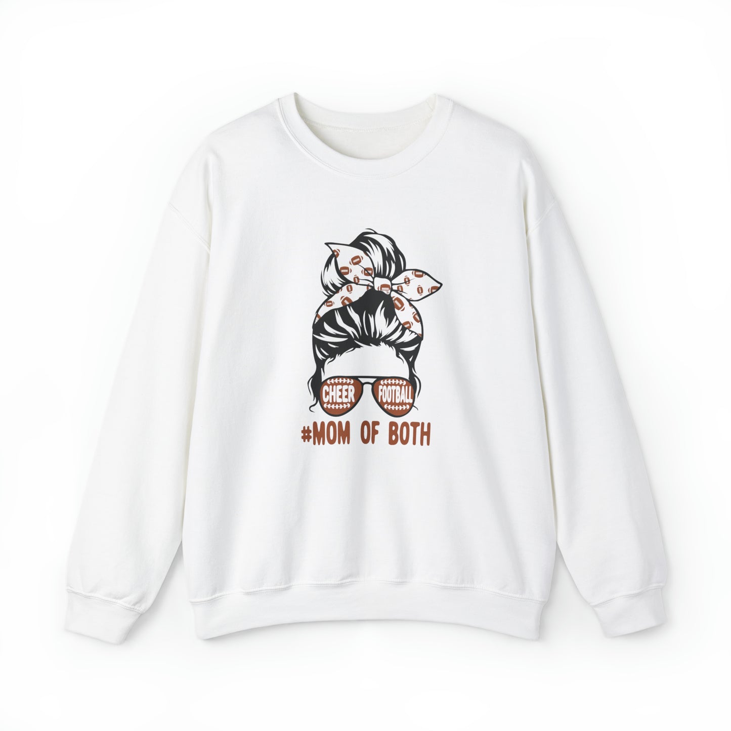 Mom of Both (football/cheerleading) Unisex Heavy Blend™ Crewneck Sweatshirt