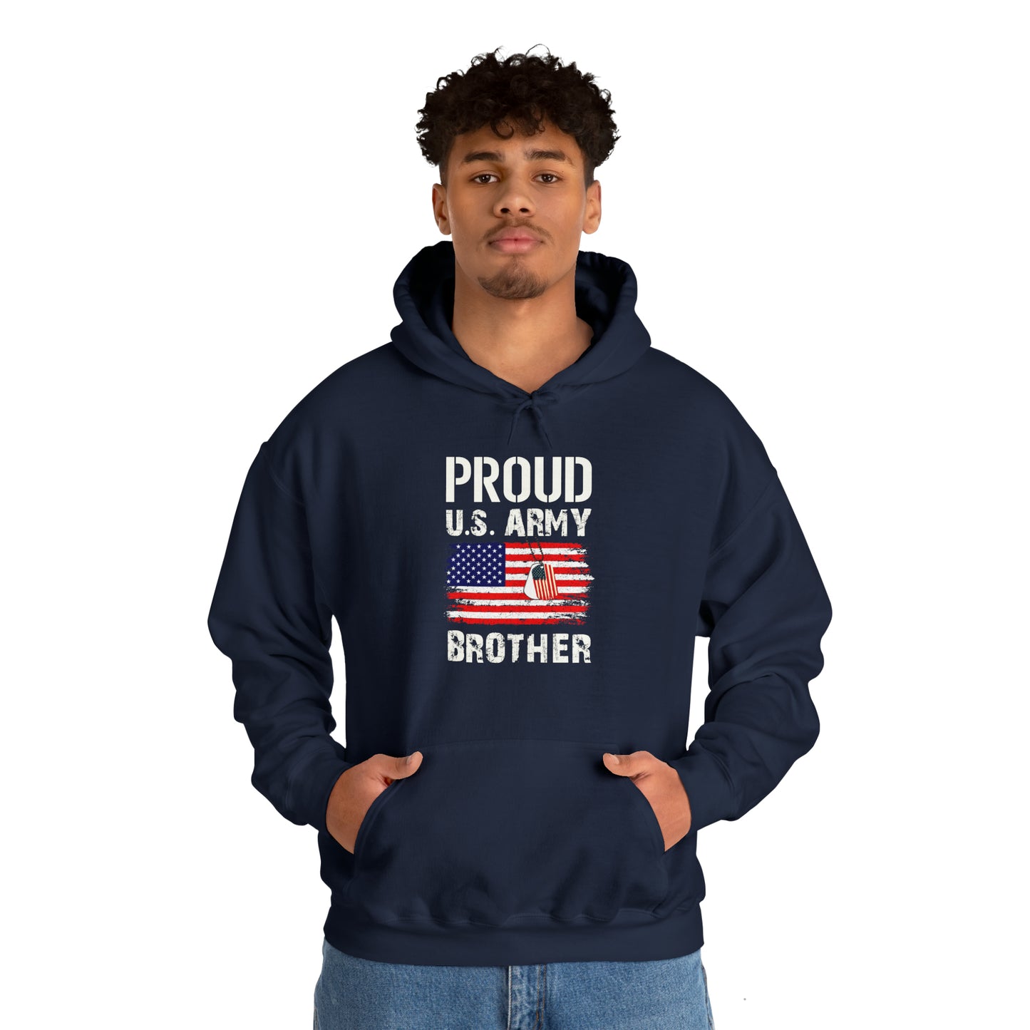 Proud US Army Brother Unisex Heavy Blend™ Hooded Sweatshirt