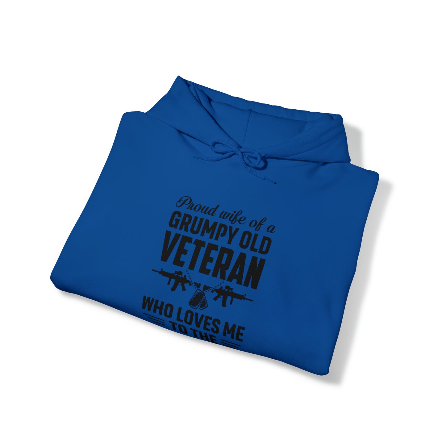 Proud Wife Grumpy Veteran Unisex Heavy Blend™ Hooded Sweatshirt