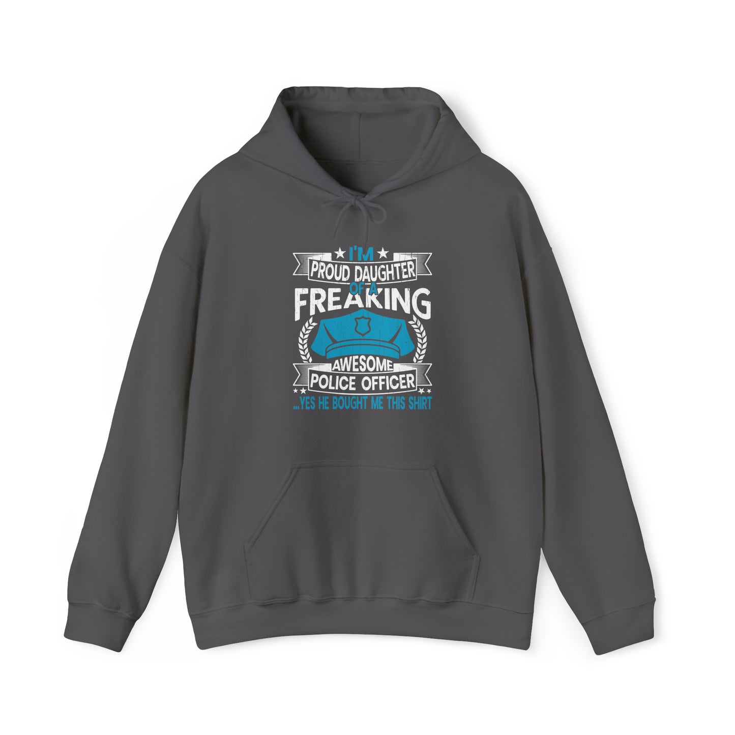 Proud Daughter of Freakin Awesome Police Officer Unisex Heavy Blend™ Hooded Sweatshirt