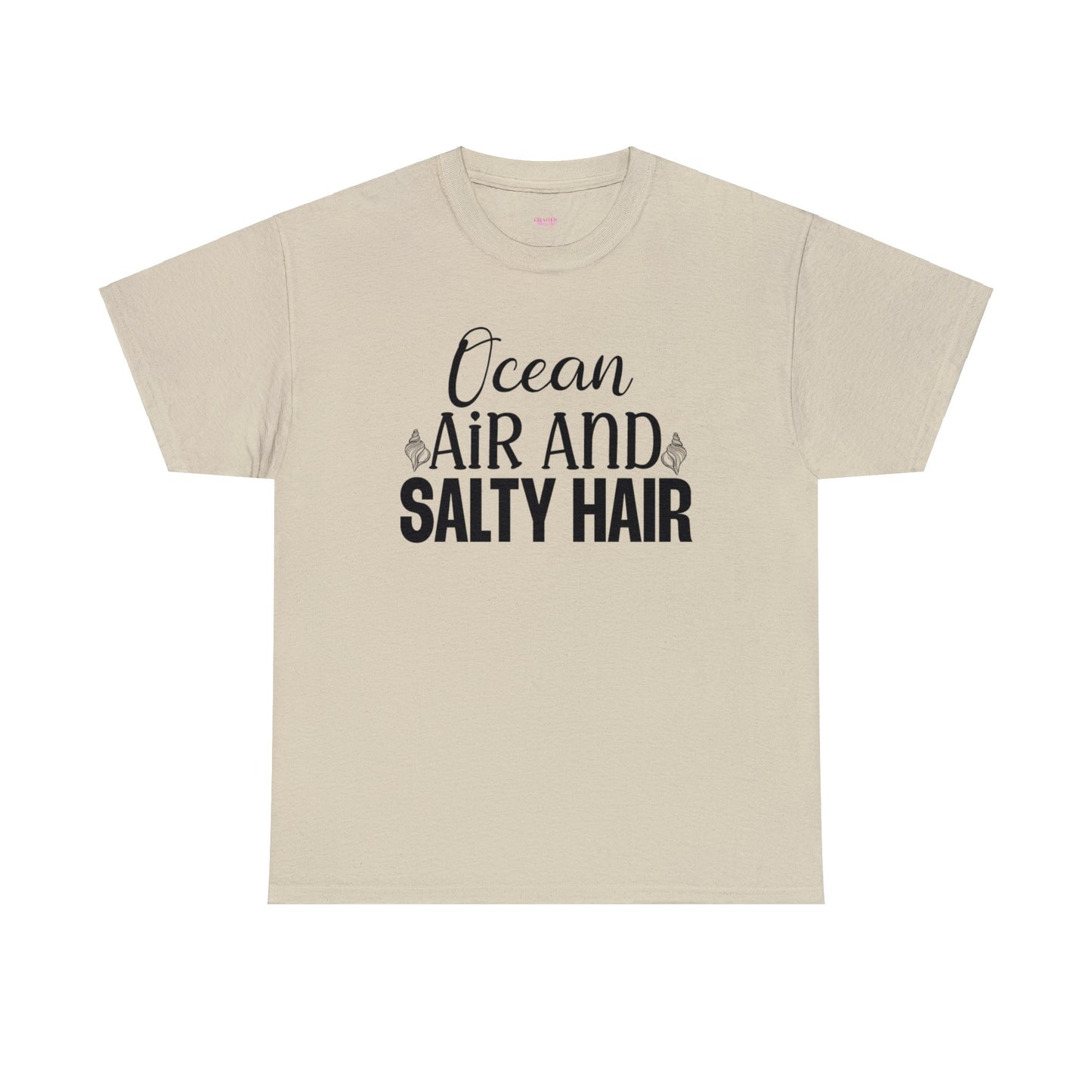 Ocean Air and Salty Hair Unisex Heavy Cotton Tee