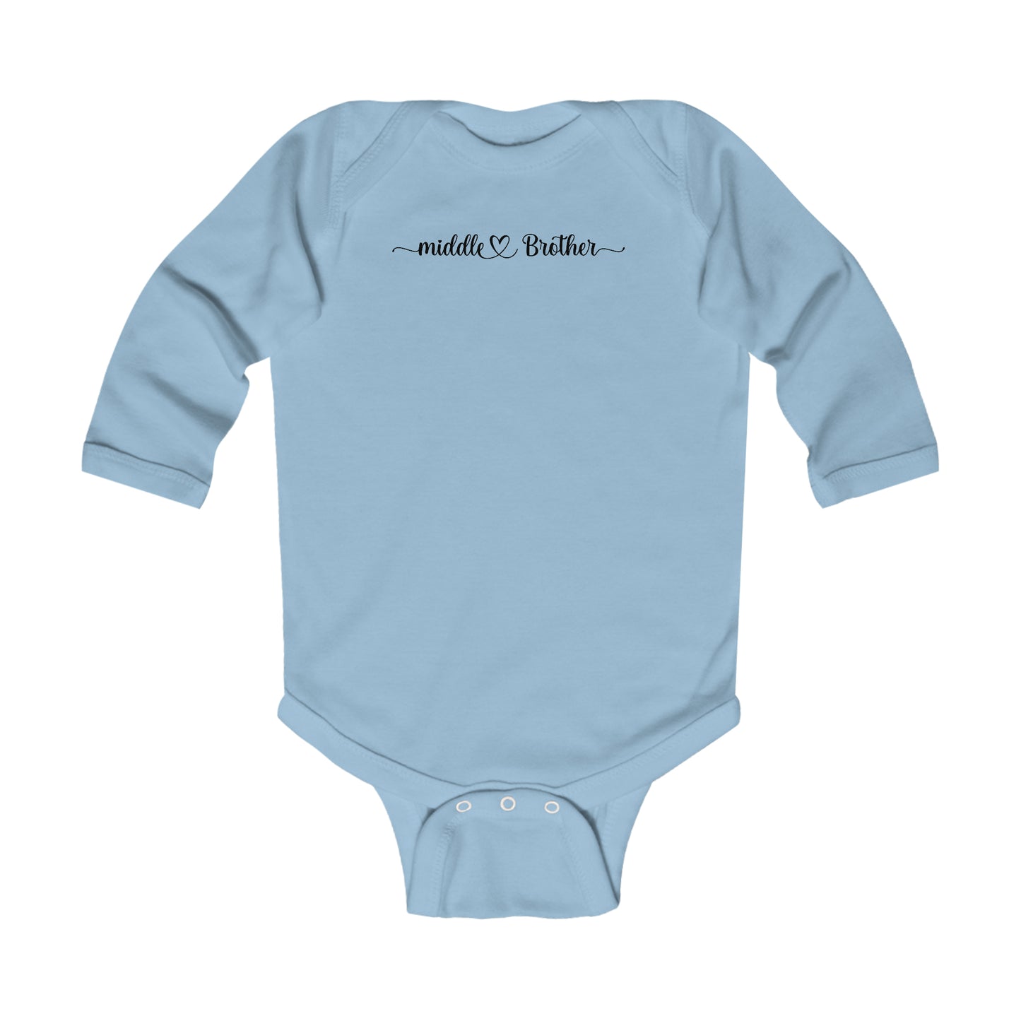 Middle Brother Infant Long Sleeve Onesie