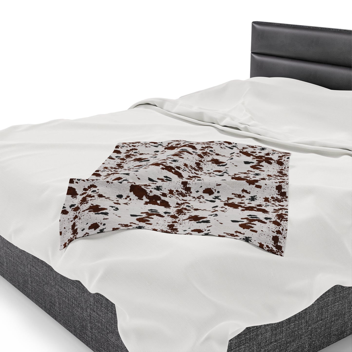 Cowhide print Velveteen Plush Blanket